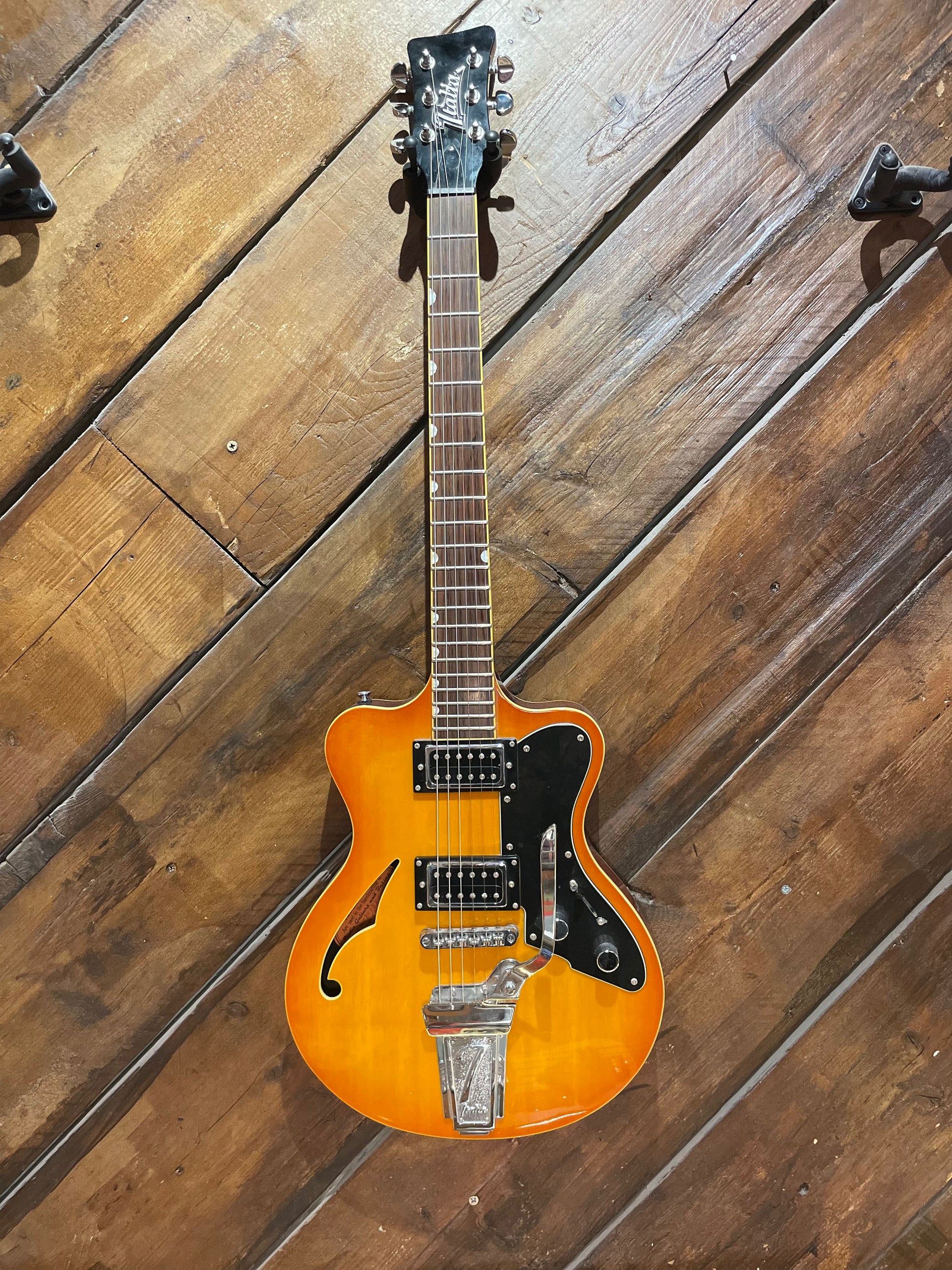S/H Italia Maranello '61 Semi Hollow Electric Guitar, Yellow