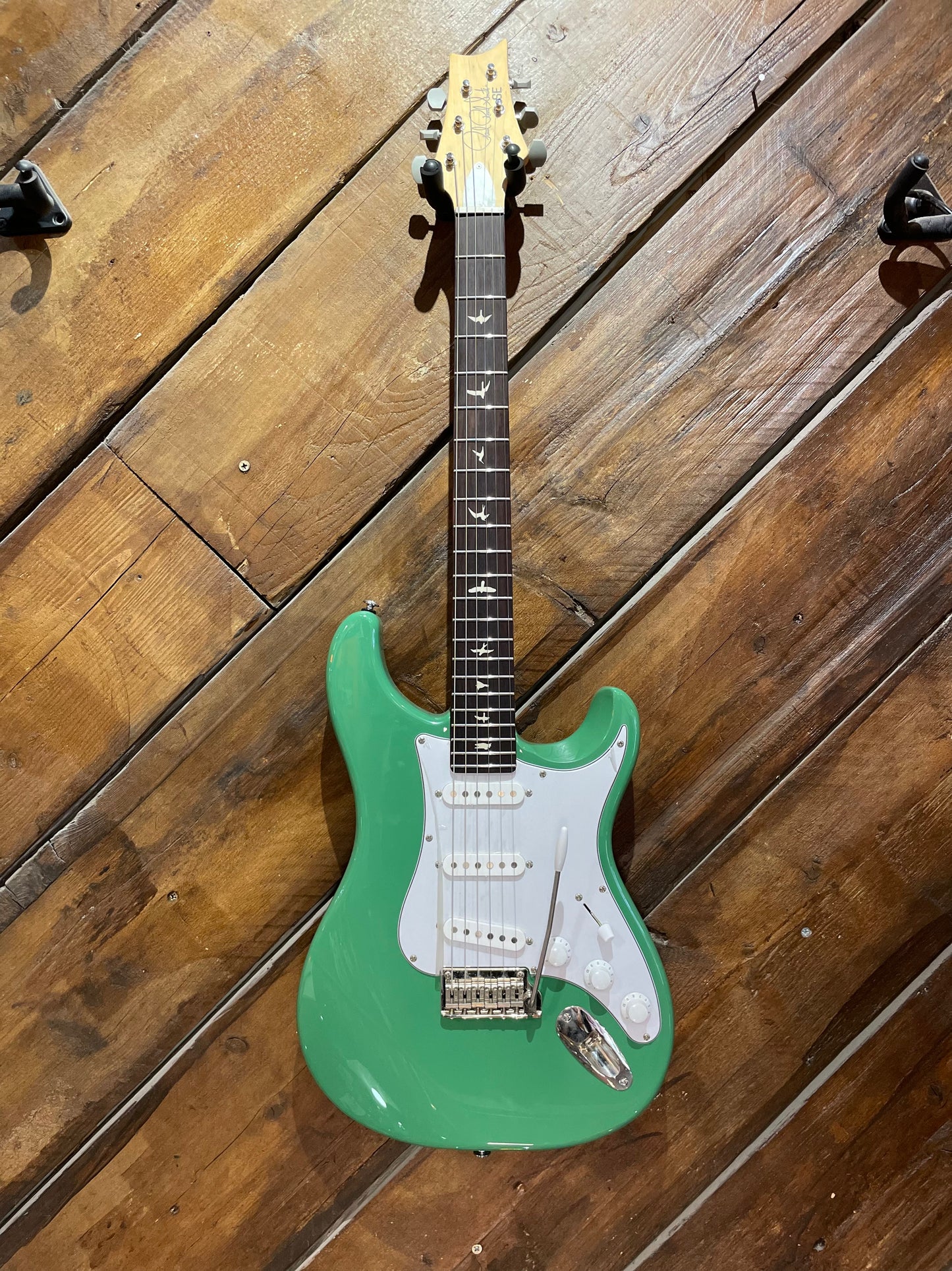 S/H PRS SE Silver Sky, Laurel Green