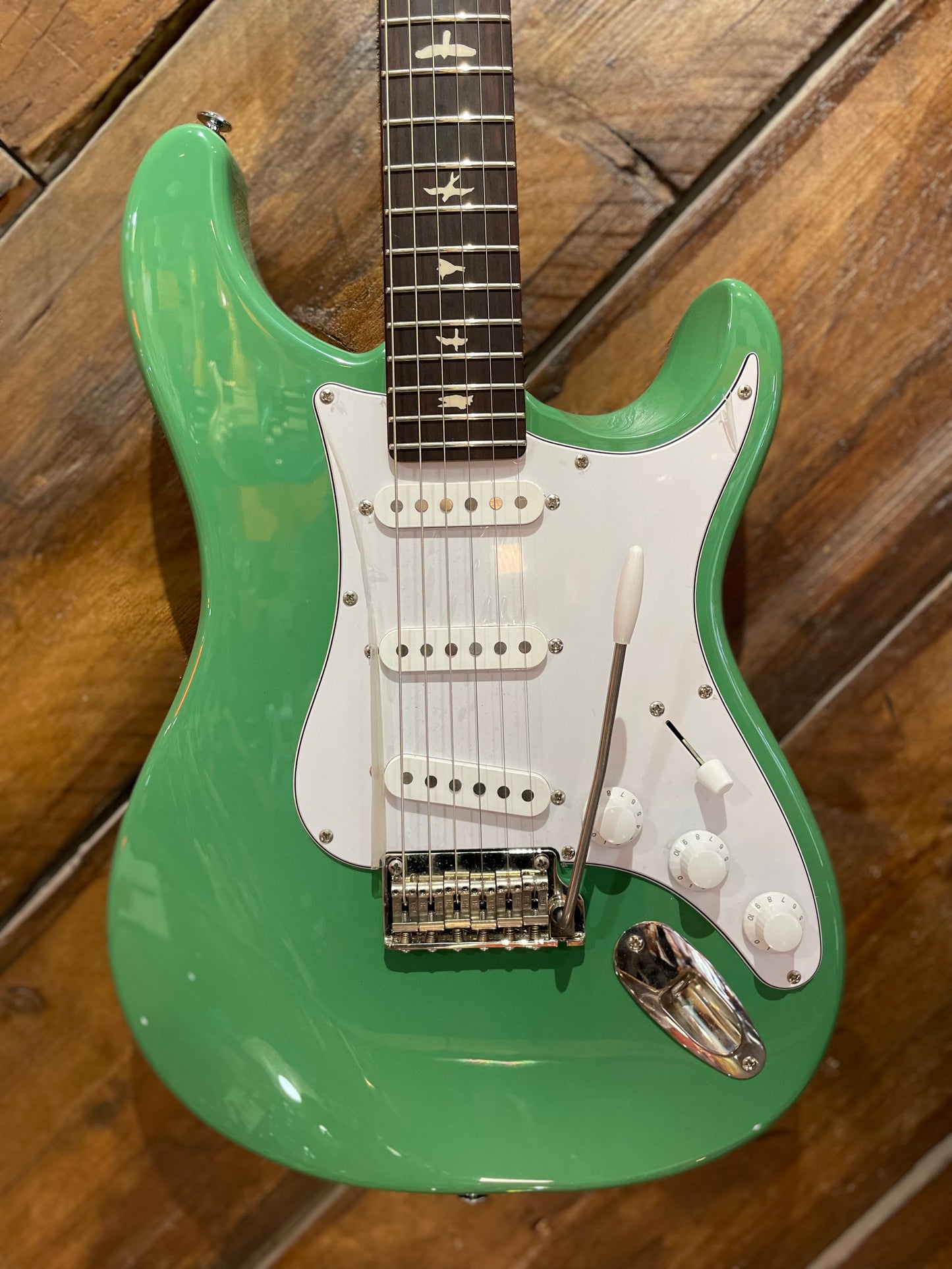 S/H PRS SE Silver Sky, Laurel Green