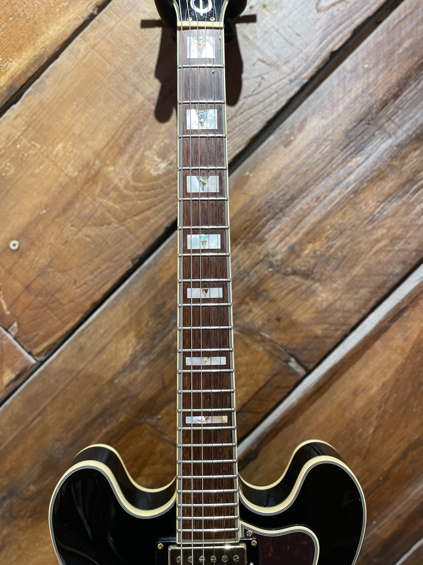 S/H Epiphone Sheraton II Semi-Hollow Electric Guitar, Ebony