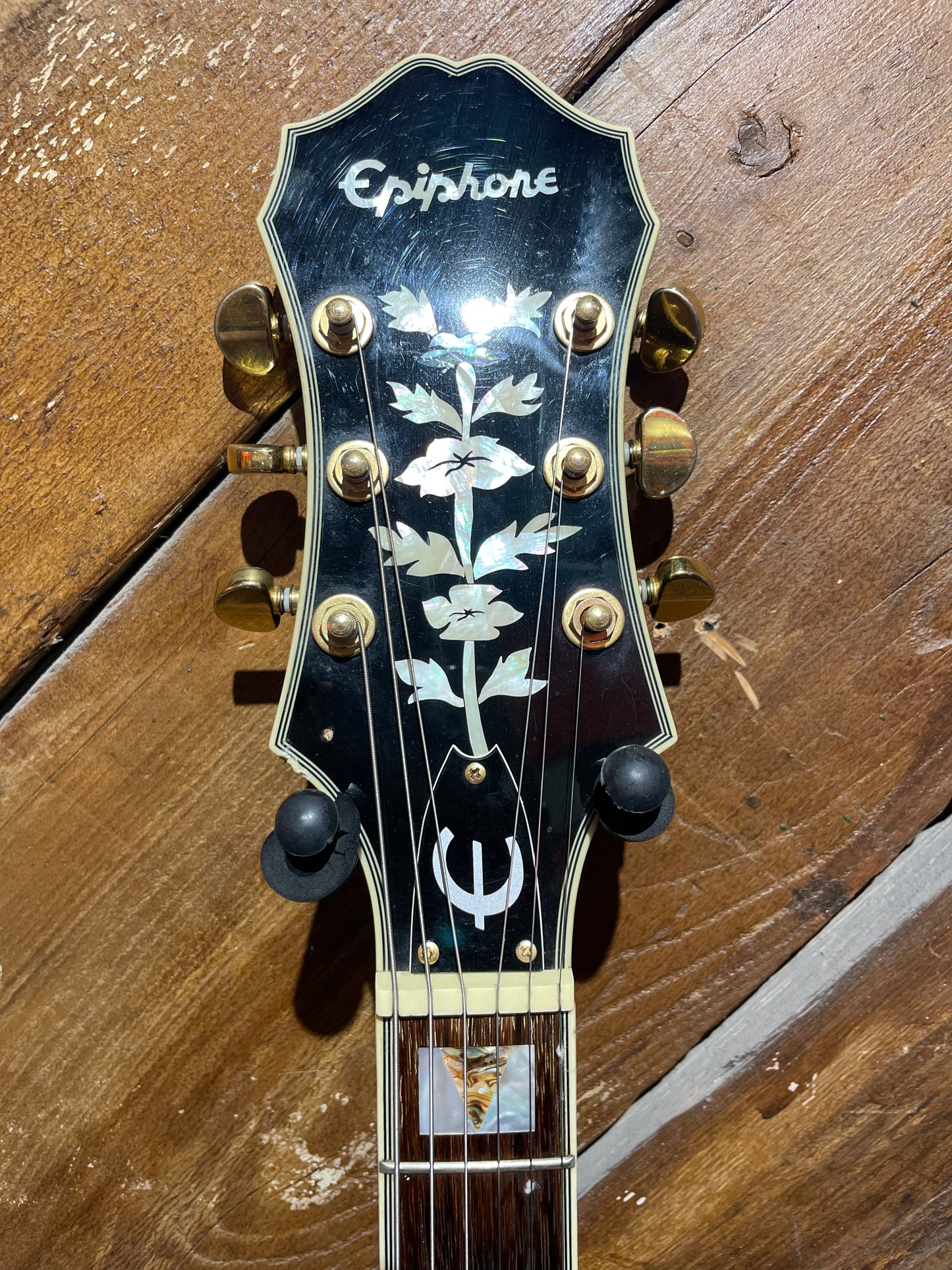 S/H Epiphone Sheraton II Semi-Hollow Electric Guitar, Ebony
