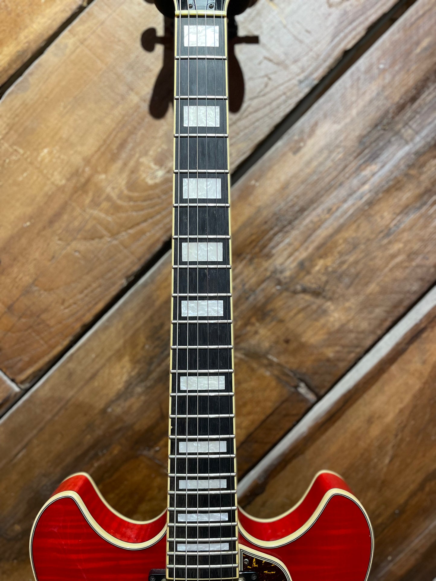 S/H Ibanez AS93FM-TDC Artcore Expressionist Semi-Hollow Electric Guitar, Transparent Cherry Red