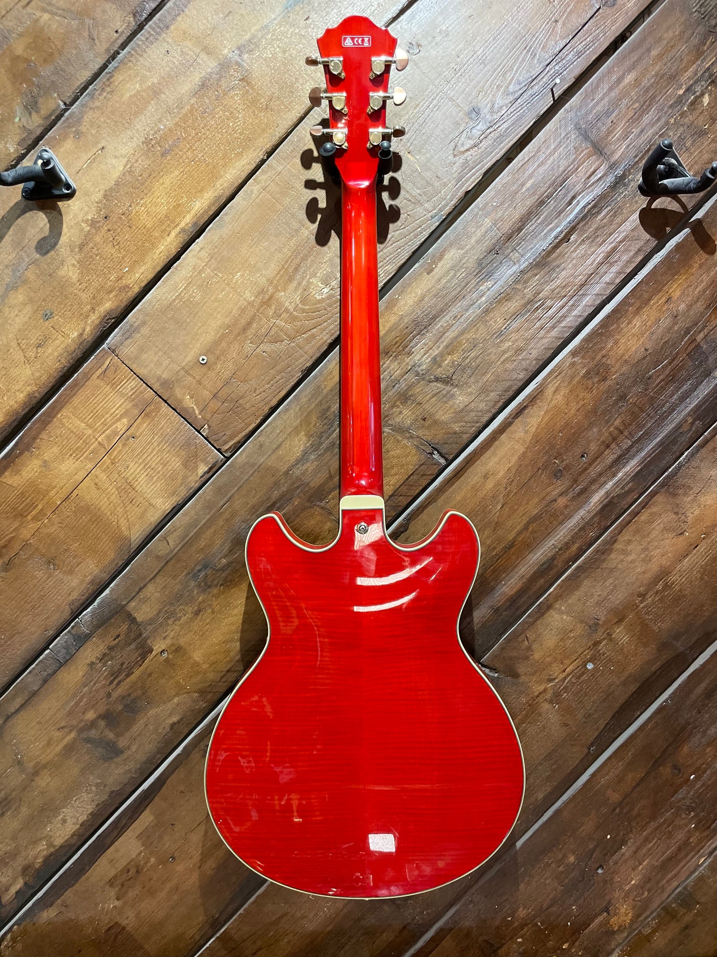S/H Ibanez AS93FM-TDC Artcore Expressionist Semi-Hollow Electric Guitar, Transparent Cherry Red