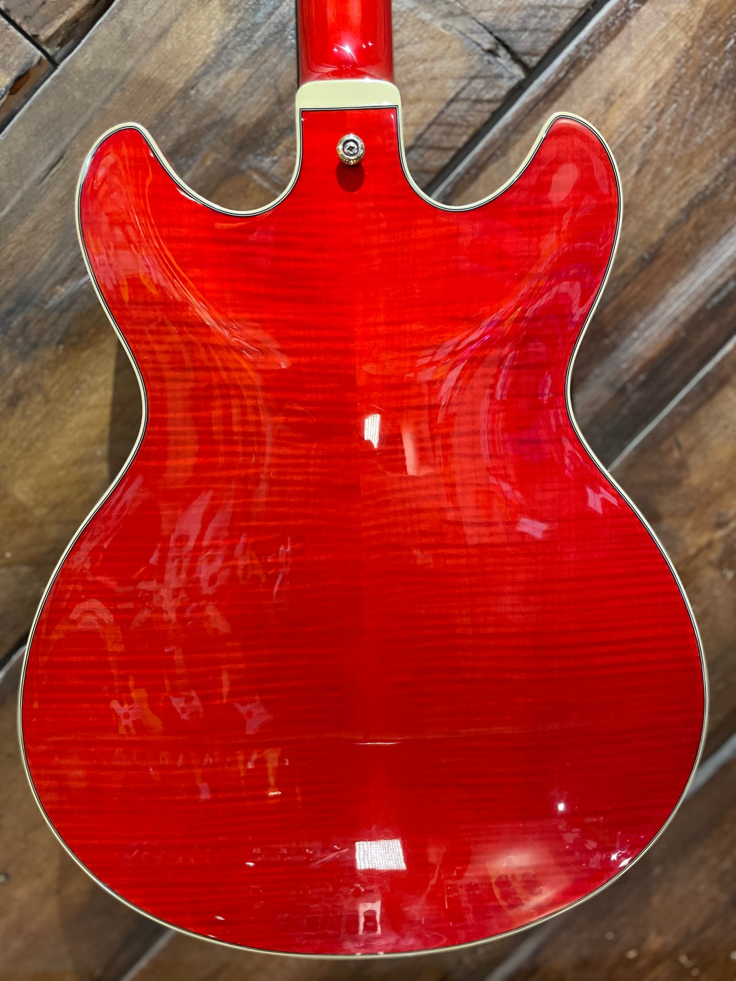 S/H Ibanez AS93FM-TDC Artcore Expressionist Semi-Hollow Electric Guitar, Transparent Cherry Red