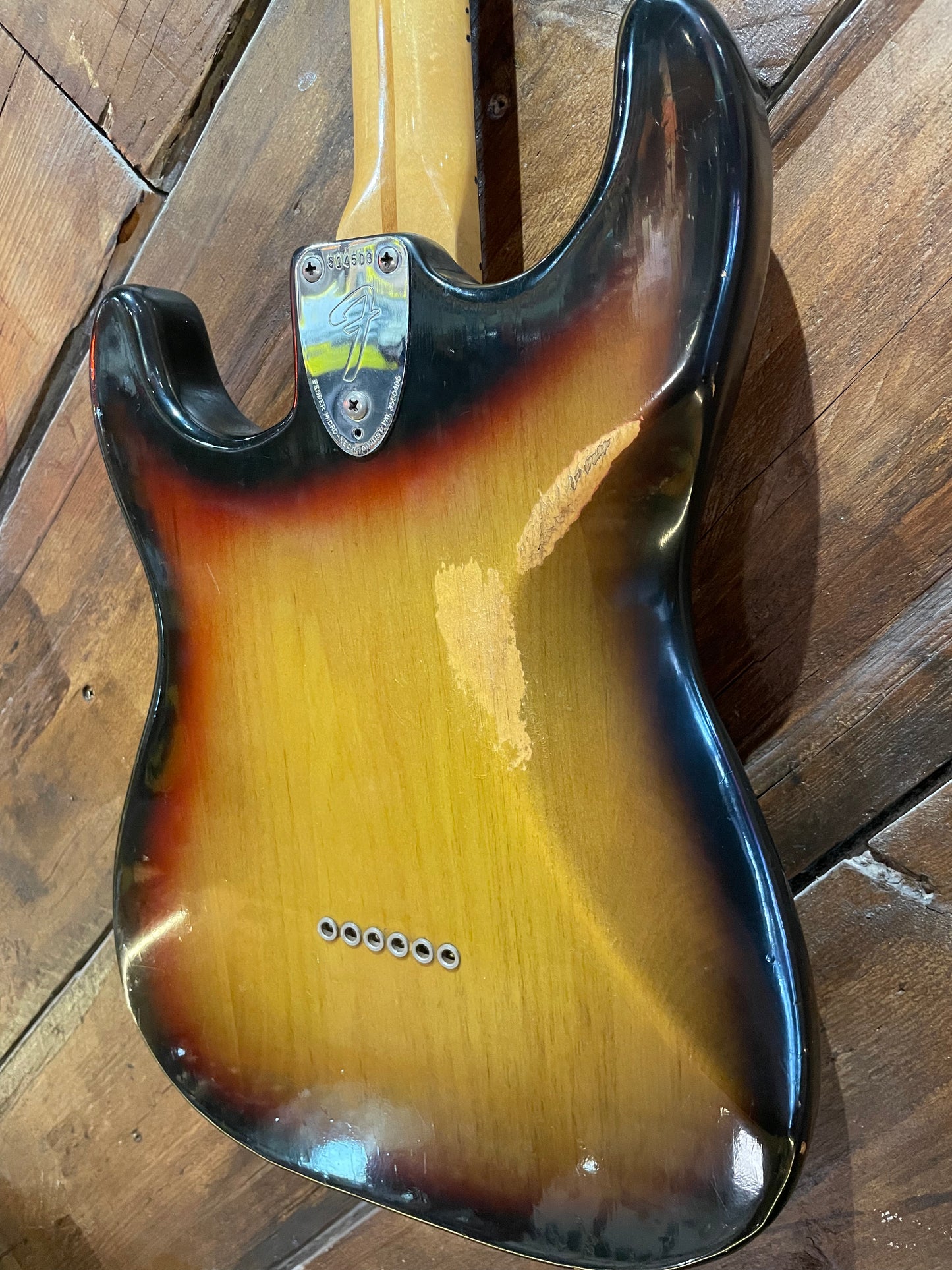 S/H 1974 Fender Stratocaster Hard Tail, Three Tone Sunburst
