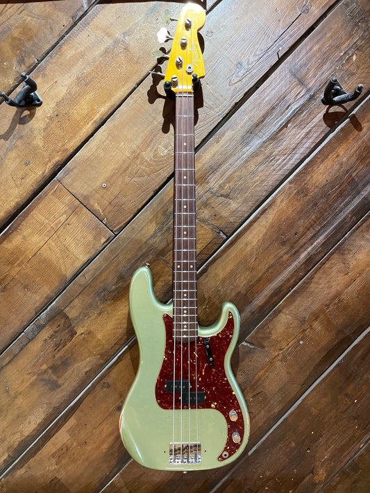 Fender Custom Shop 1960 Precision Bass Rosewood Fretboard, Super Faded Aged Sage Green Metallic NEW