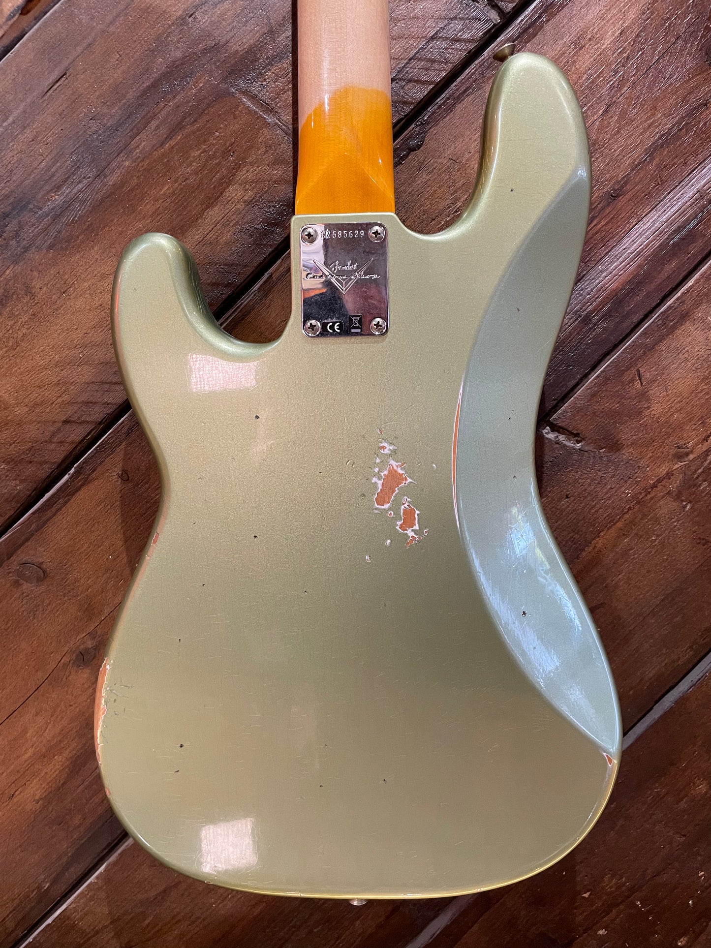 Fender Custom Shop 1960 Precision Bass Rosewood Fretboard, Super Faded Aged Sage Green Metallic (NEW)