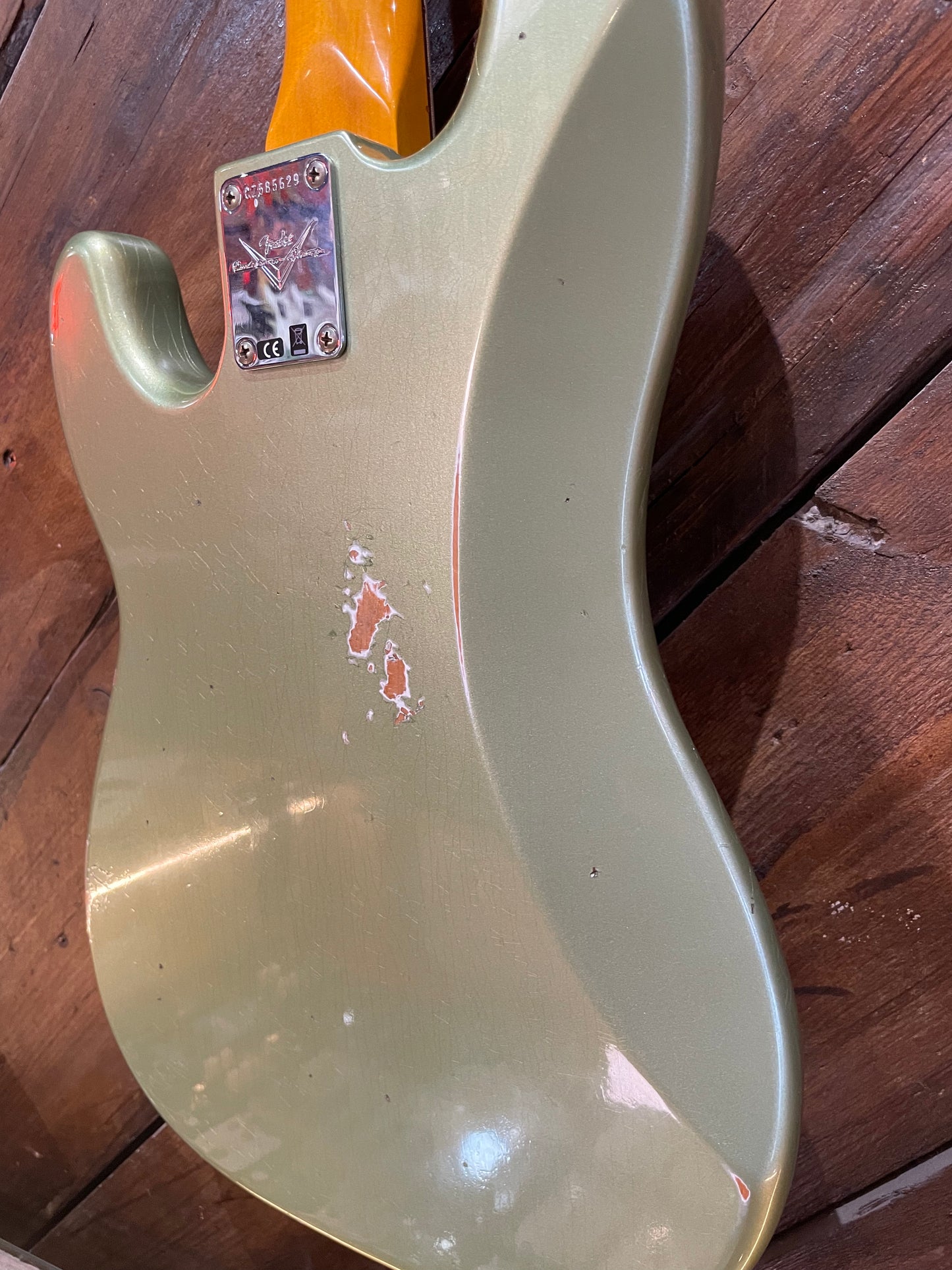 Fender Custom Shop 1960 Precision Bass Rosewood Fretboard, Super Faded Aged Sage Green Metallic (NEW)
