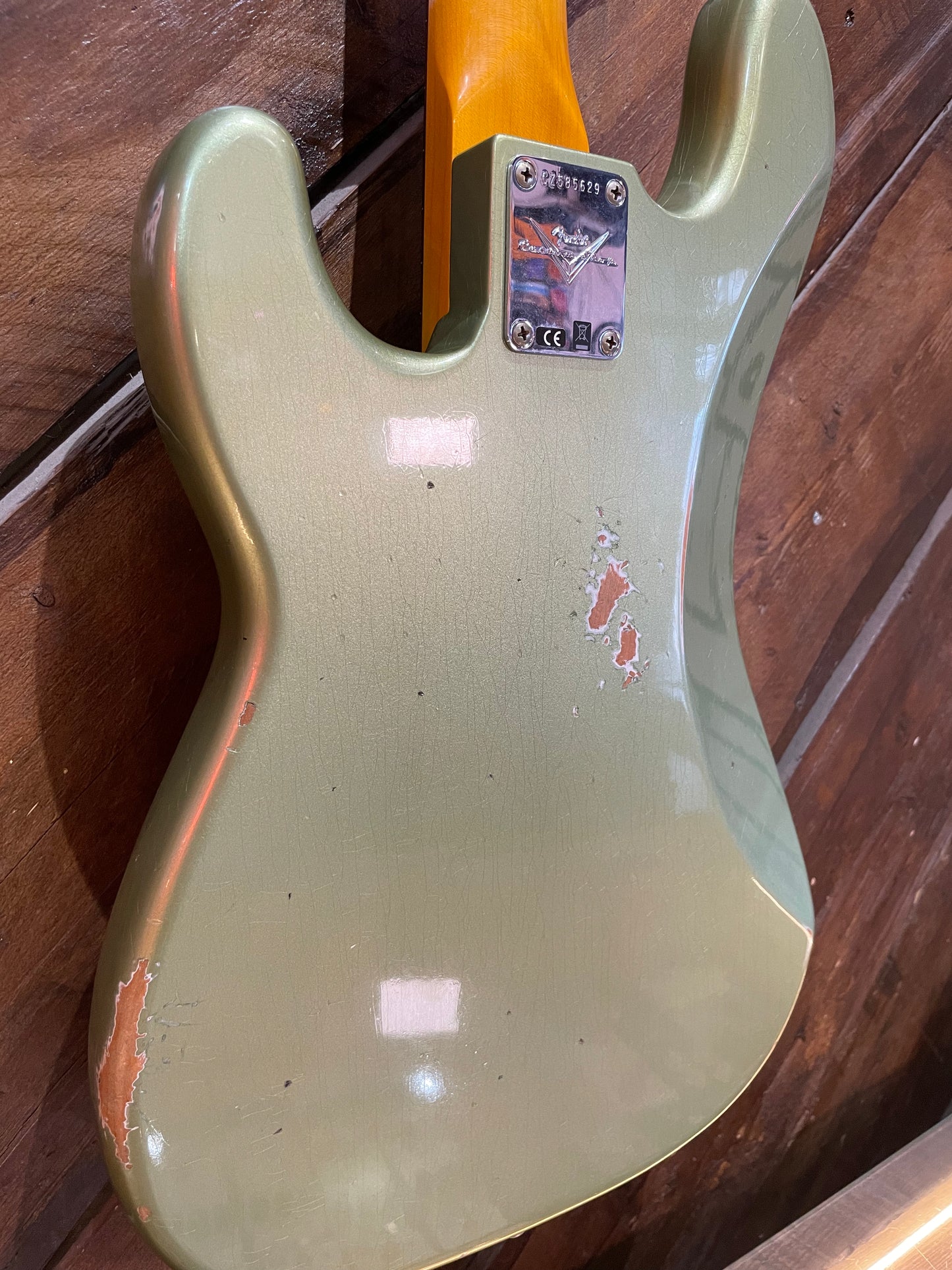 Fender Custom Shop 1960 Precision Bass Rosewood Fretboard, Super Faded Aged Sage Green Metallic (NEW)