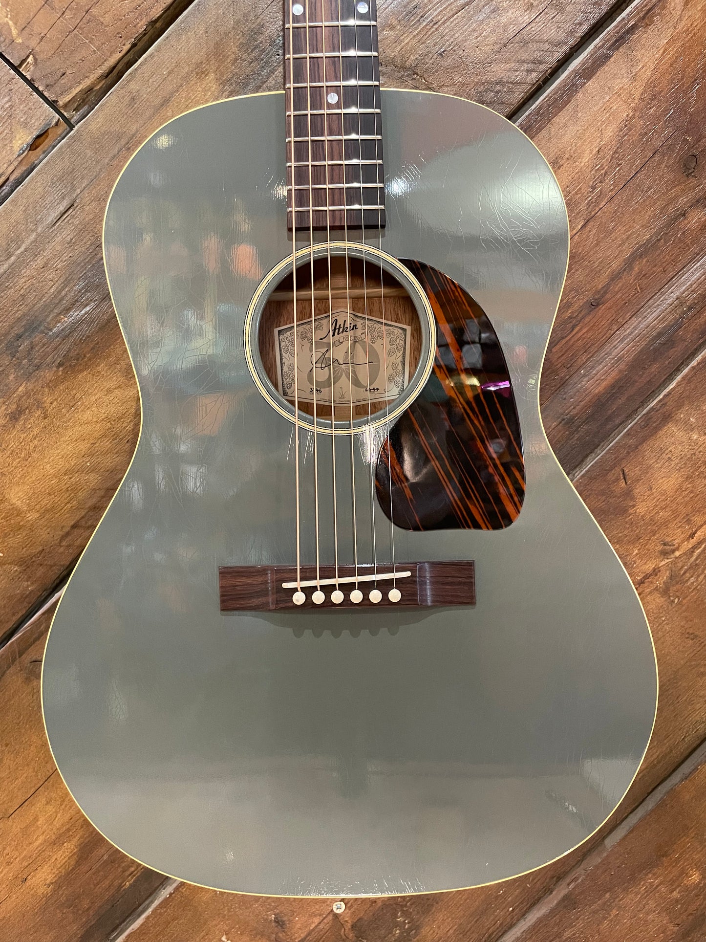 S/H 2025 Atkin LG-47 Parlor Acoustic Guitar, Slade Grey