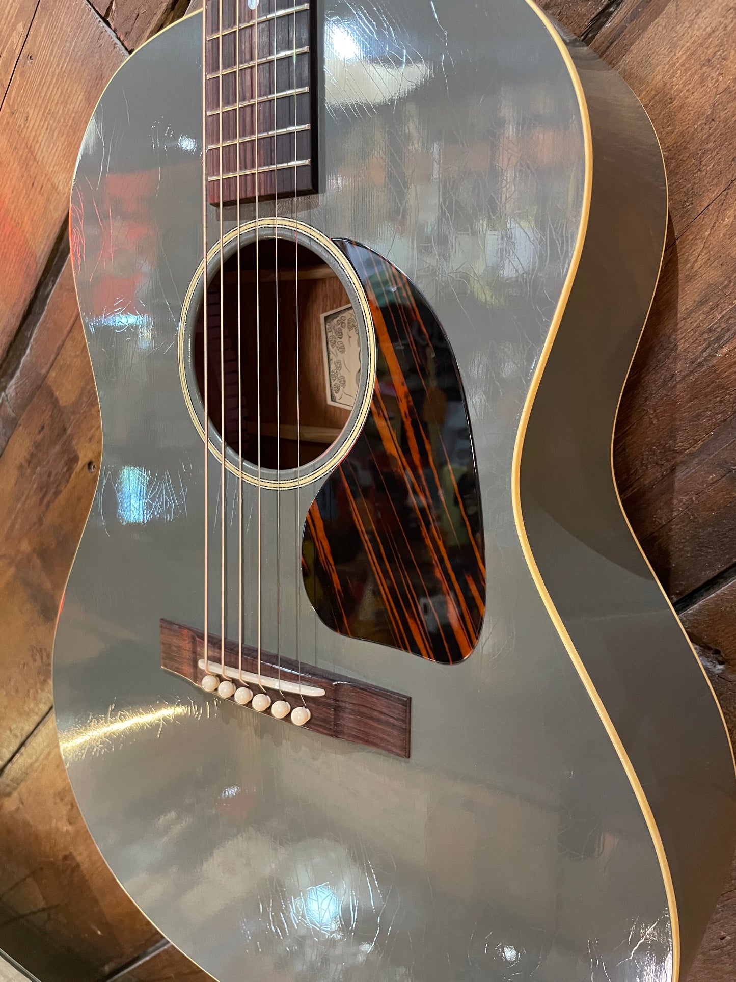 S/H 2025 Atkin LG-47 Parlor Acoustic Guitar, Slade Grey