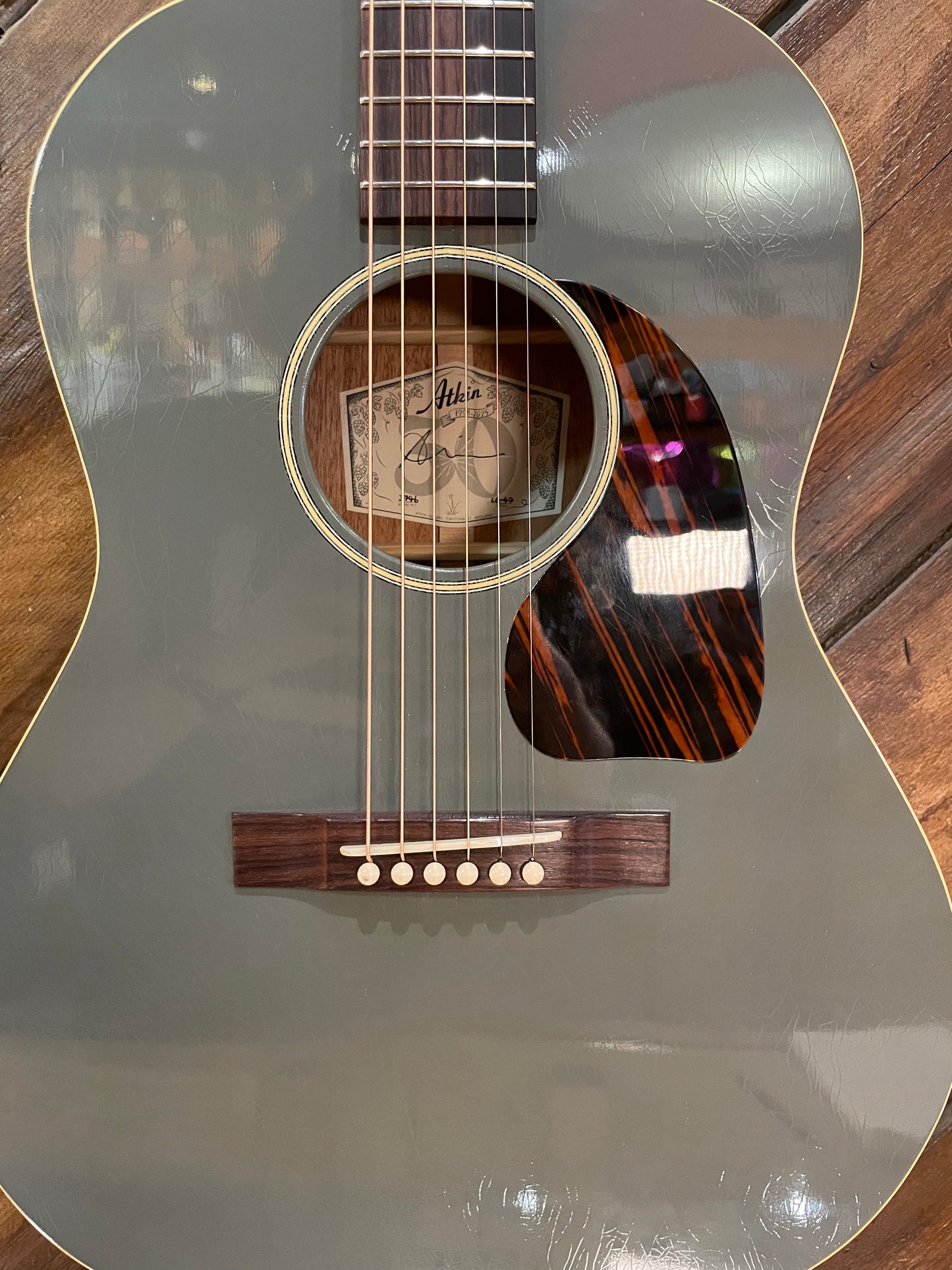 S/H 2025 Atkin LG-47 Parlor Acoustic Guitar, Slade Grey