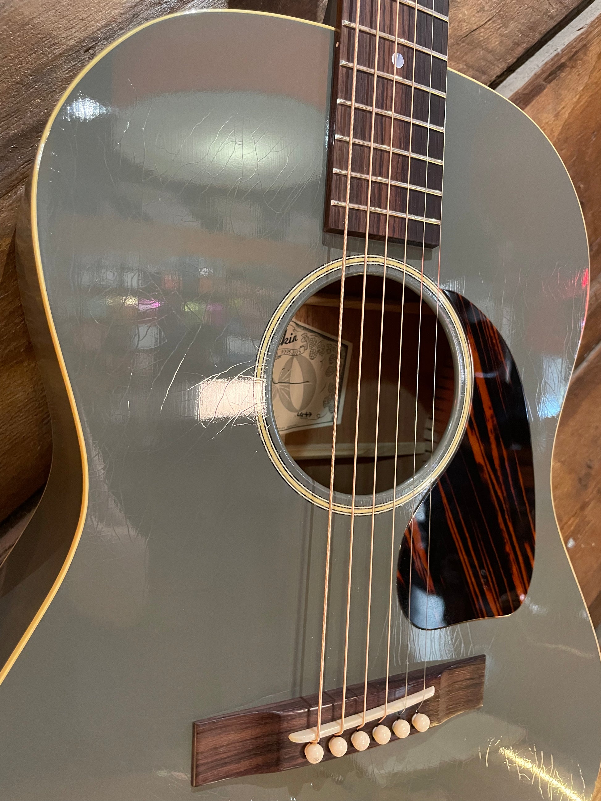 S/H 2025 Atkin LG-47 Parlor Acoustic Guitar, Slade Grey