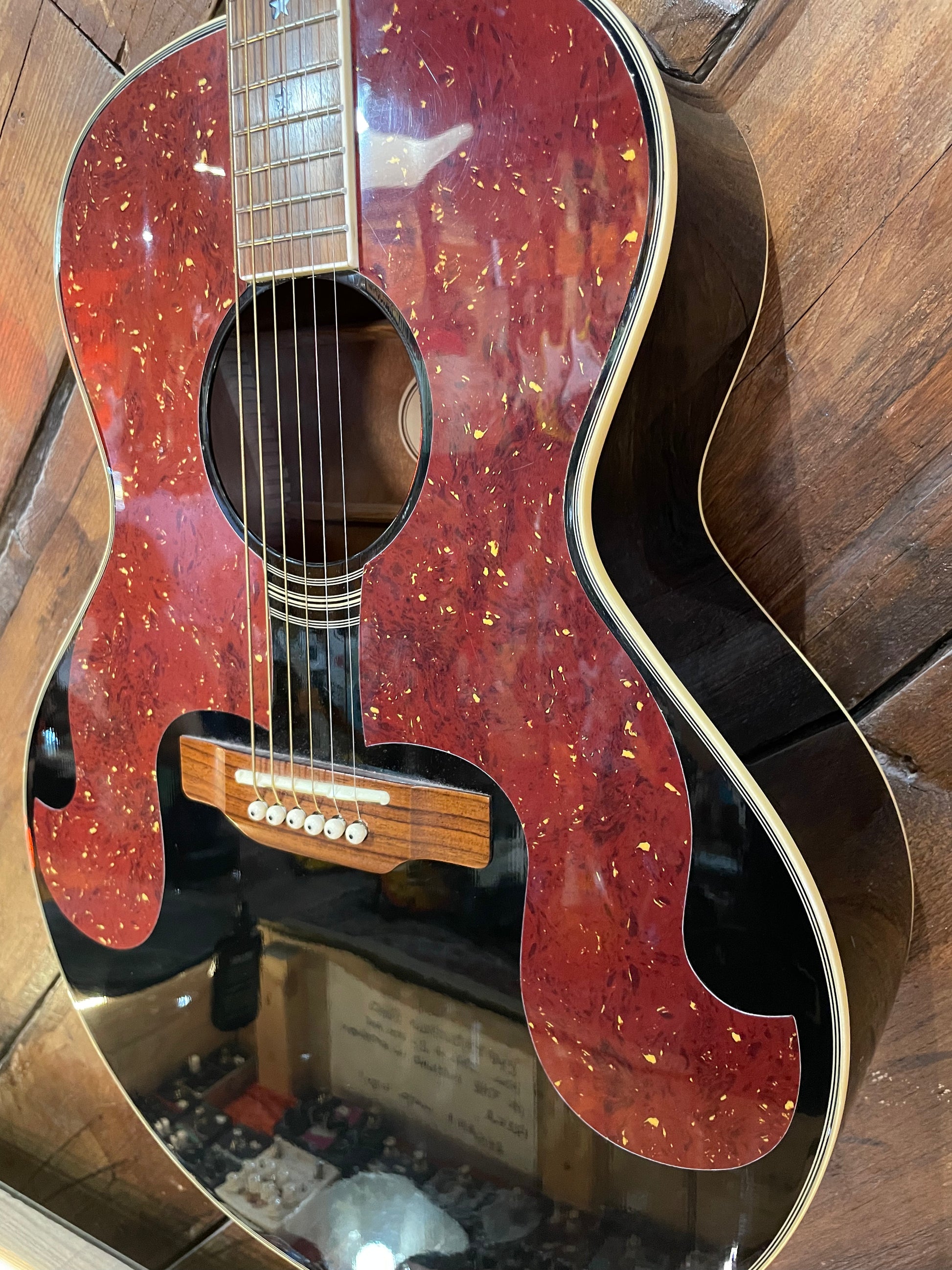 S/H Epiphone Don Everly signature Jumbo Acoustic Guitar, Black