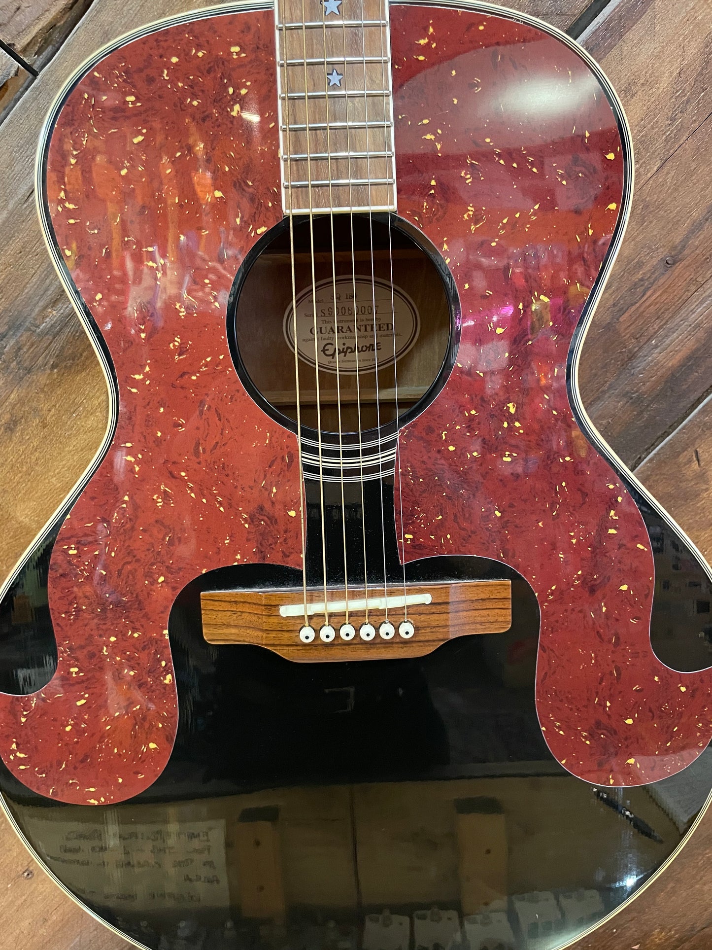 S/H Epiphone Don Everly signature Jumbo Acoustic Guitar, Black