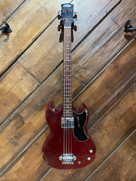 S/H 1970s Avon MIJ Rose Morris 'EB0' Electric Bass, Cherry
