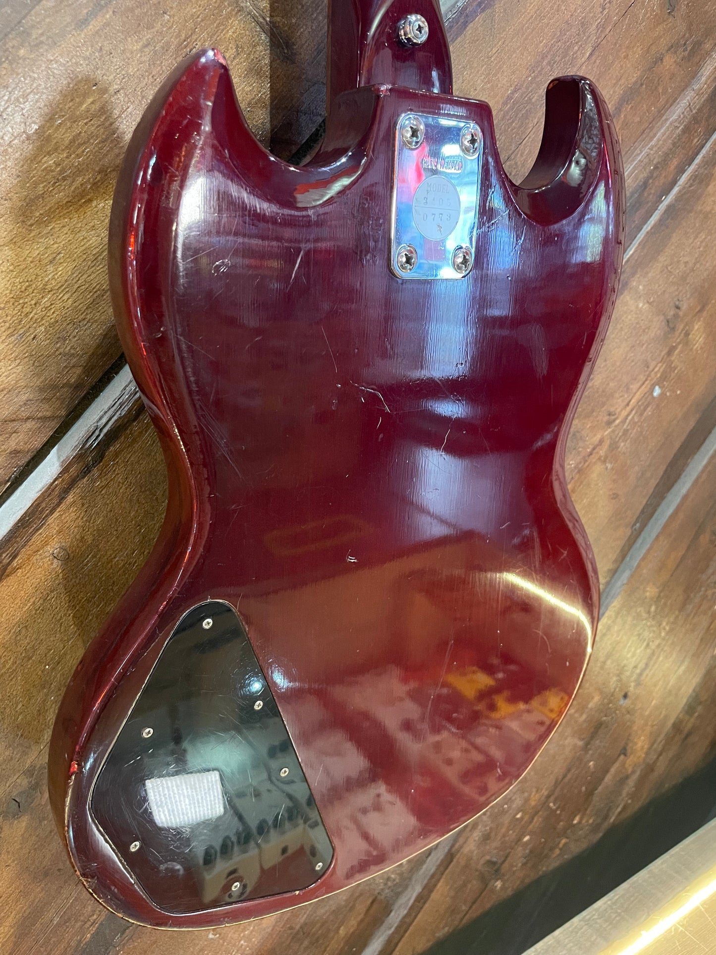 S/H 1970s Avon MIJ Rose Morris 'EB0' Electric Bass, Cherry