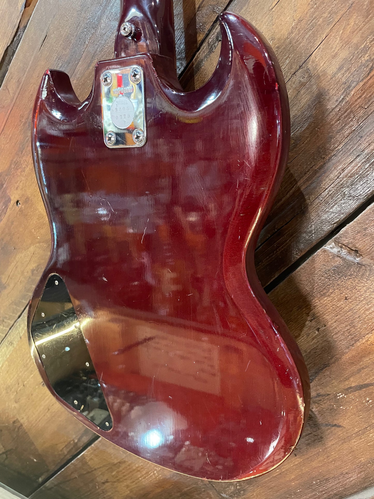 S/H 1970s Avon MIJ Rose Morris 'EB0' Electric Bass, Cherry