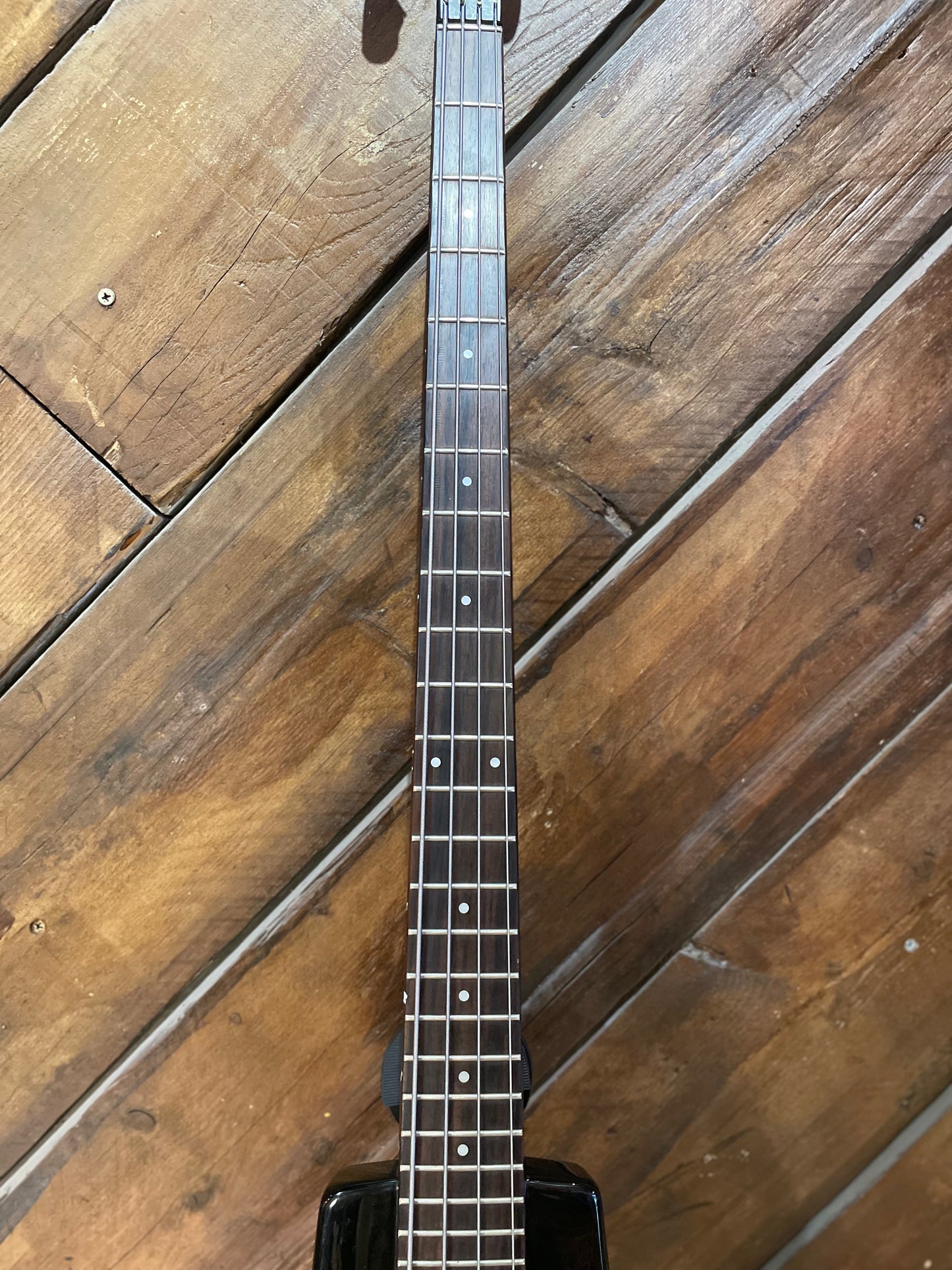 S/H Hohner B2A Headless Electric Guitar with Drop Tune, Black