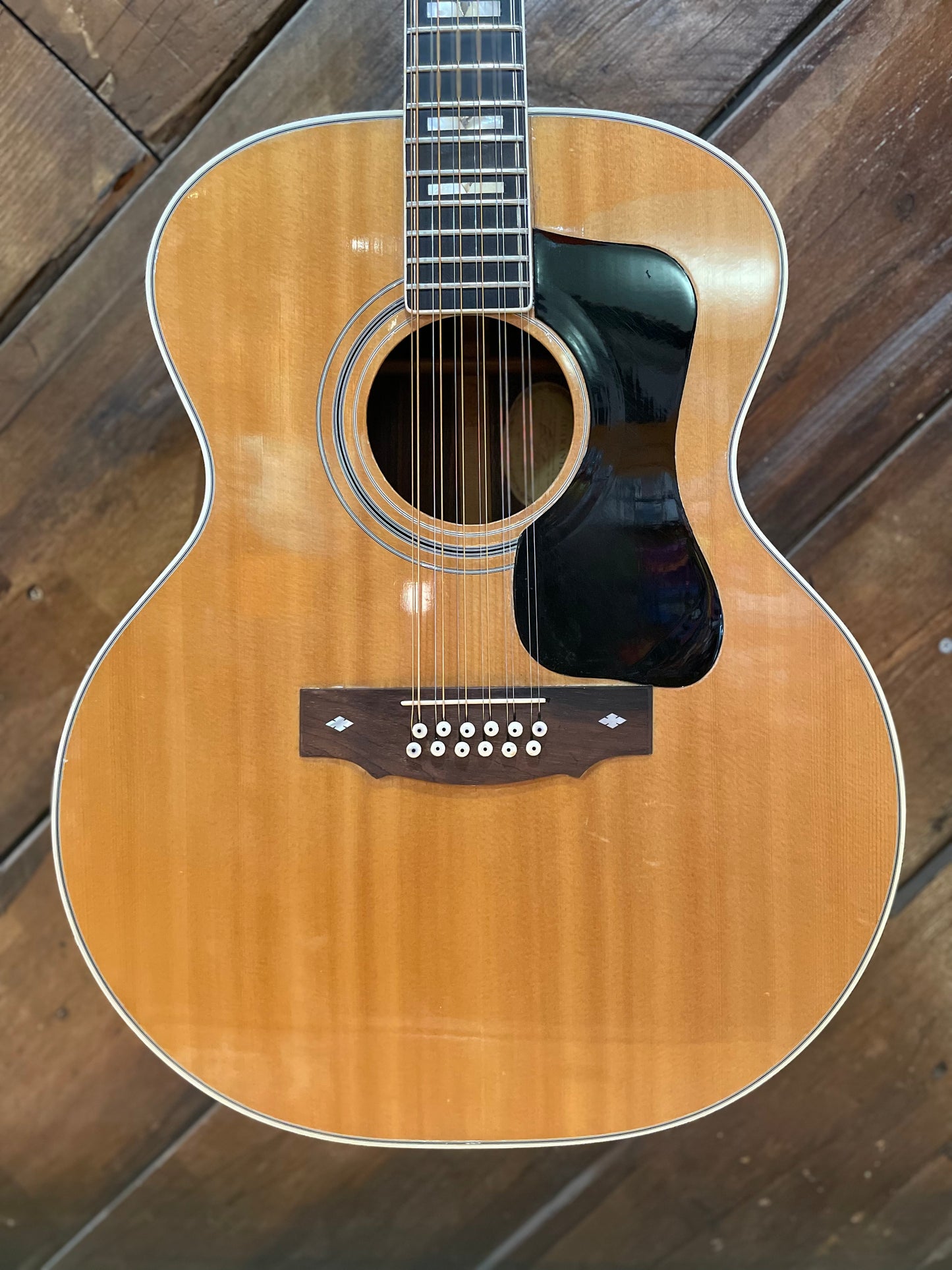 S/H 1973 Guild F512 12-String Jumbo Acoustic Guitar, Natural