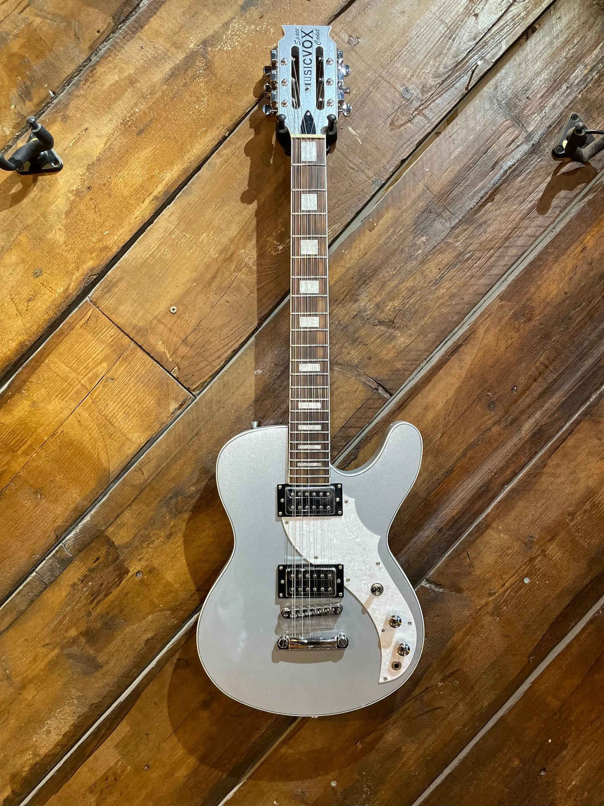 S/H Musicvox Space Cadet 12-String Electric Guitar, Silver