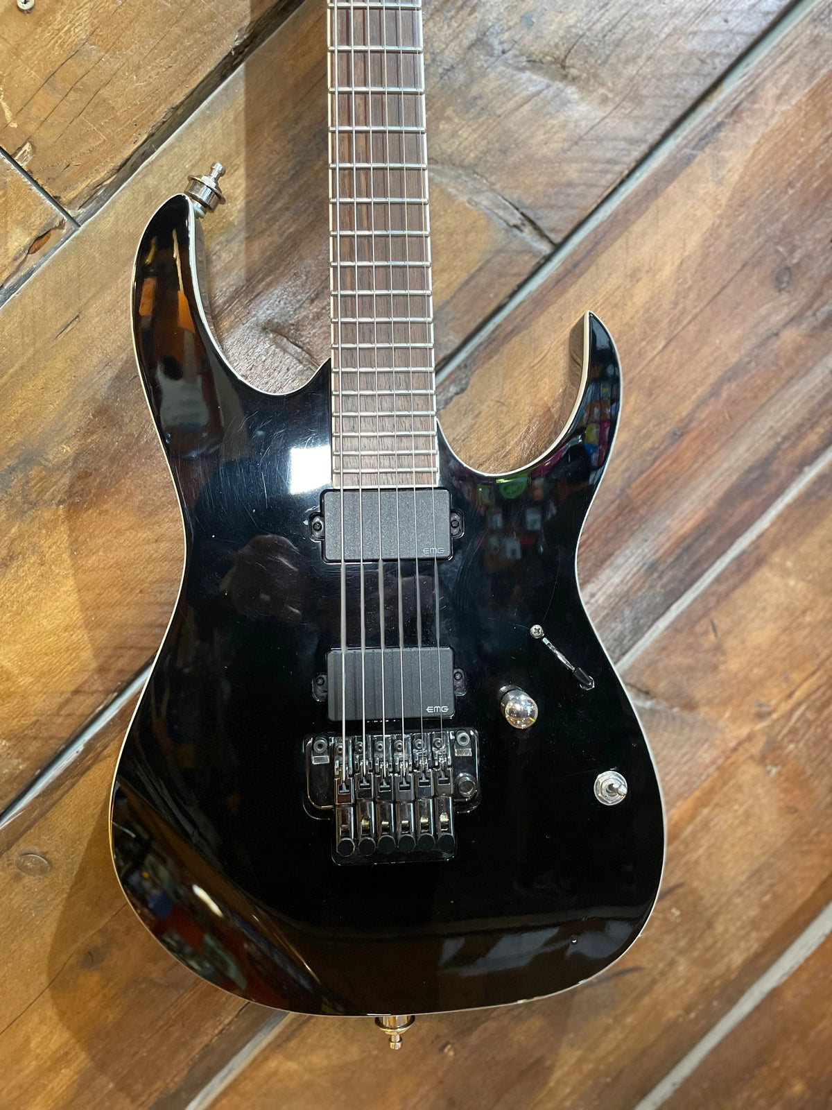 S/H Ibanez RGIR20E-BK Iron Label, Gloss Black