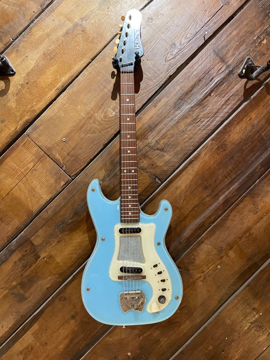 S/H 1960s Kent by Hagstrom Futurama II Electric Guitar, Pastel Blue