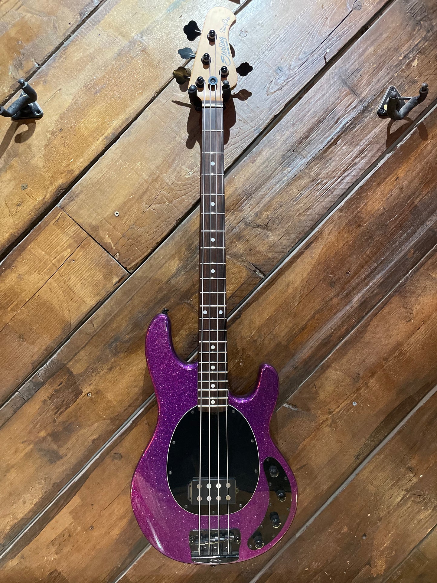 S/H Sterling By Music Man Ray34 Electric Bass, Purple Sparkle