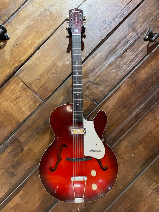 S/H 1960s Harmony H53 Rocket, Red Burst