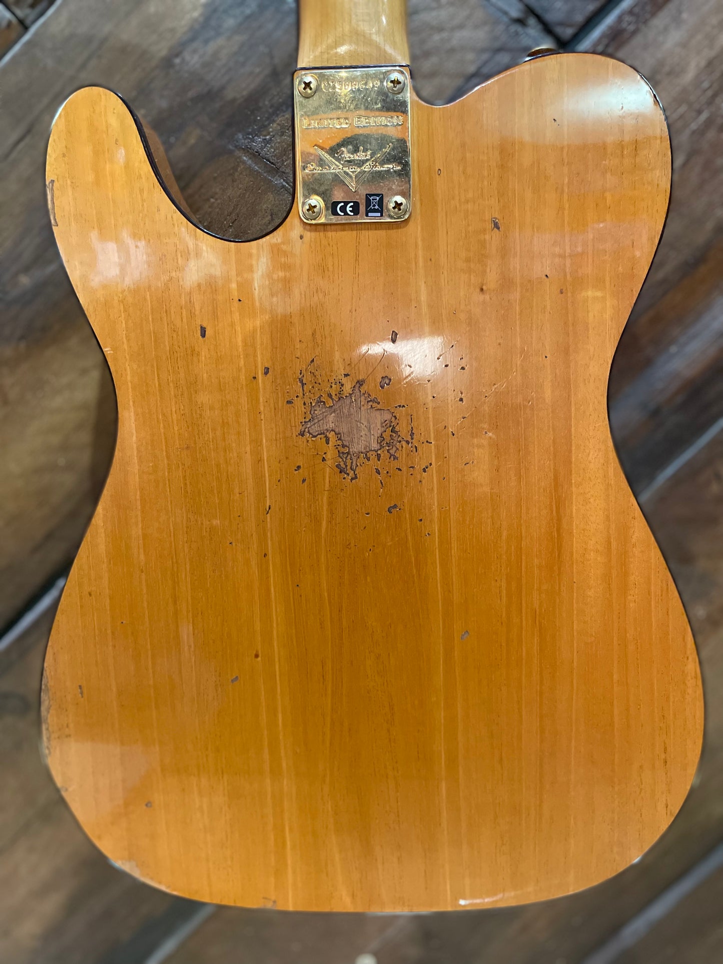 Fender Custom Shop Limited Edition Bow Tie Telecaster, Aged Sage Green Metallic with Aged Natural Back and Sides NEW