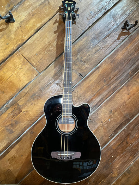 S/H Ibanez AEB8E Acoustic Bass, Black
