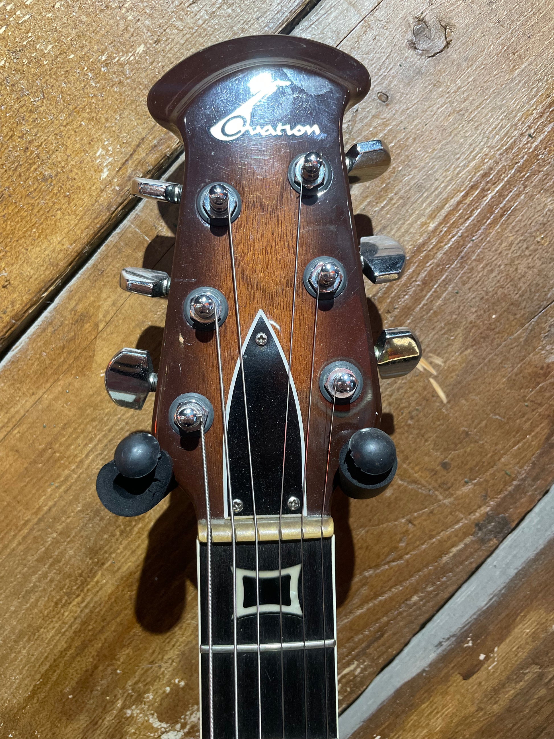 S/H 1980s Ovation UK II Solid Body Electric Guitar, Nutmeg