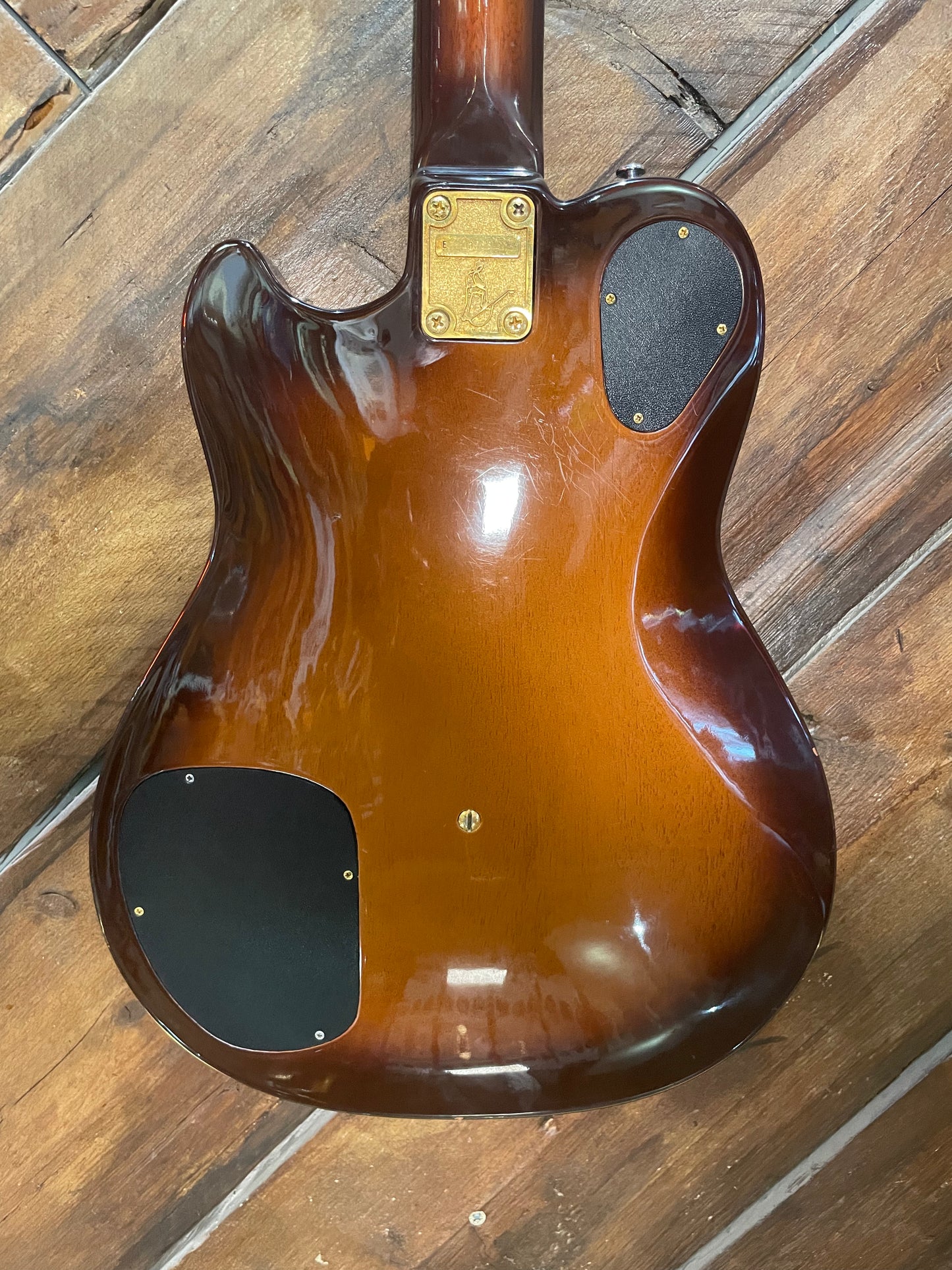 S/H 1980s Ovation UK II Solid Body Electric Guitar, Nutmeg