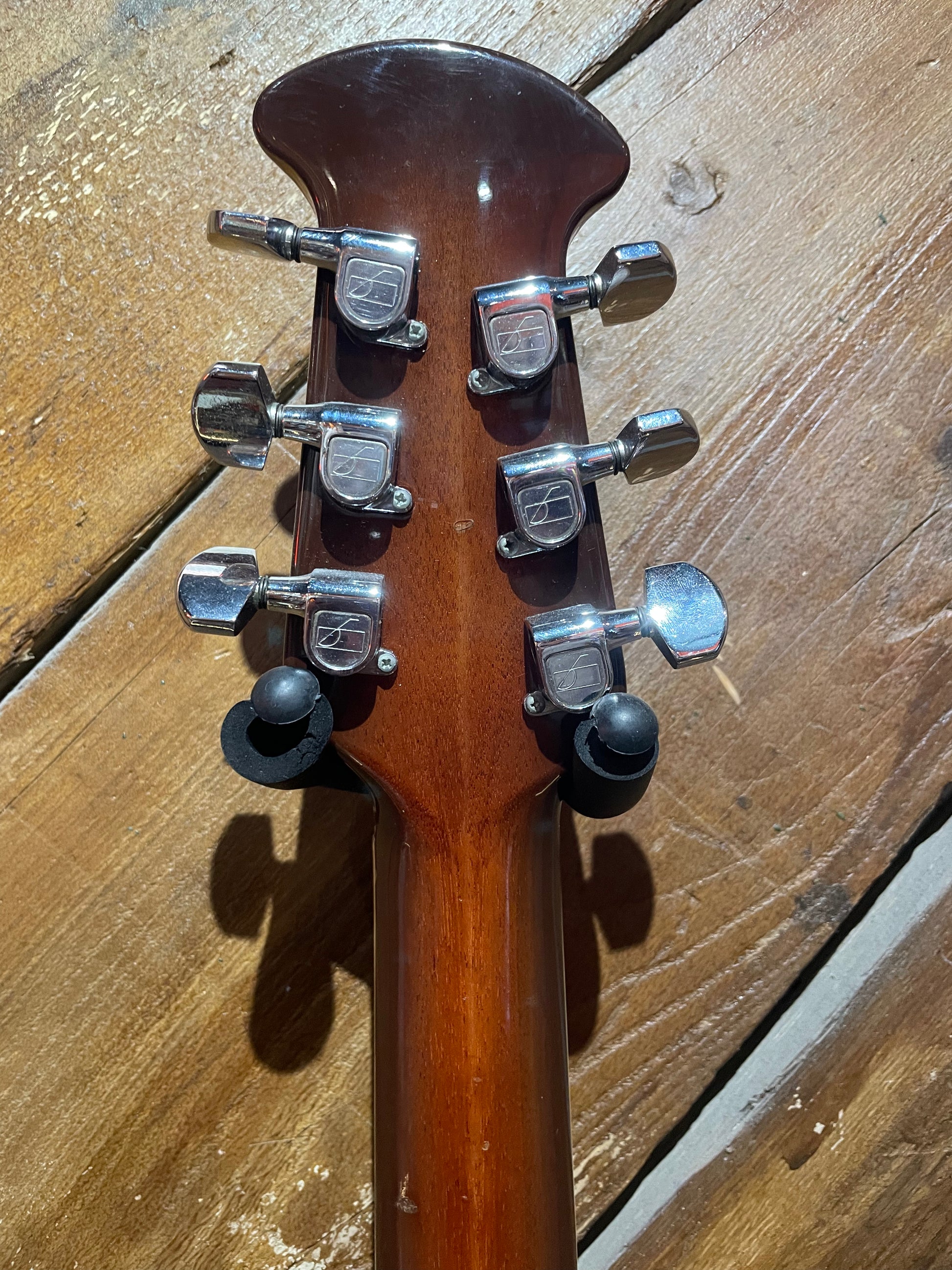 S/H 1980s Ovation UK II Solid Body Electric Guitar, Nutmeg