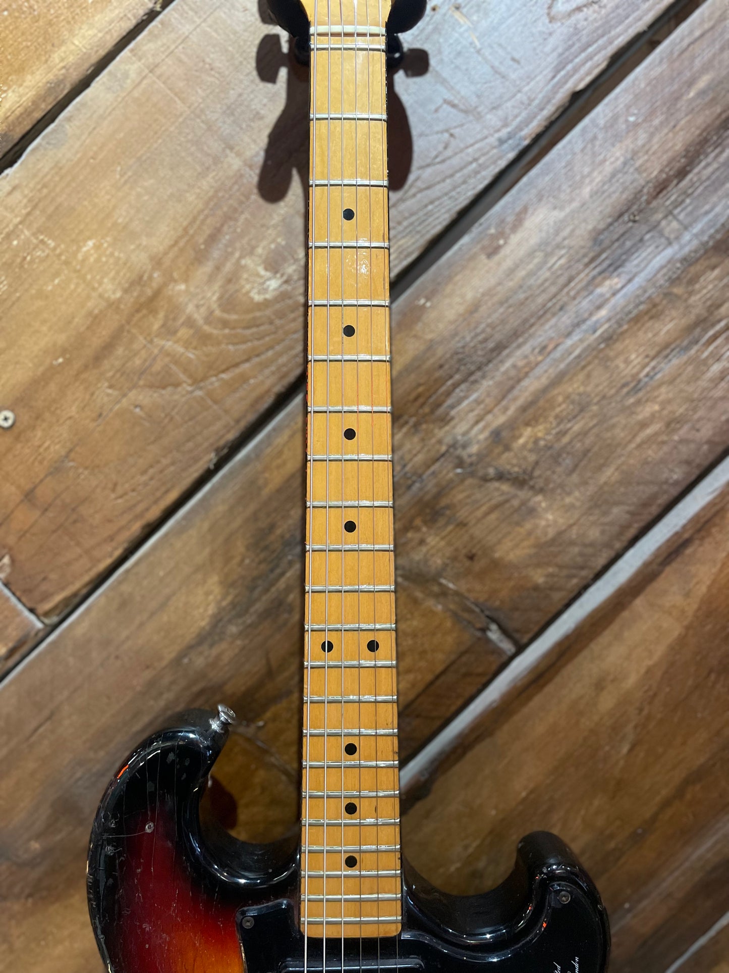 S/H 1970s Shergold Masquerader Solid Body Electric Guitar, Sunburst