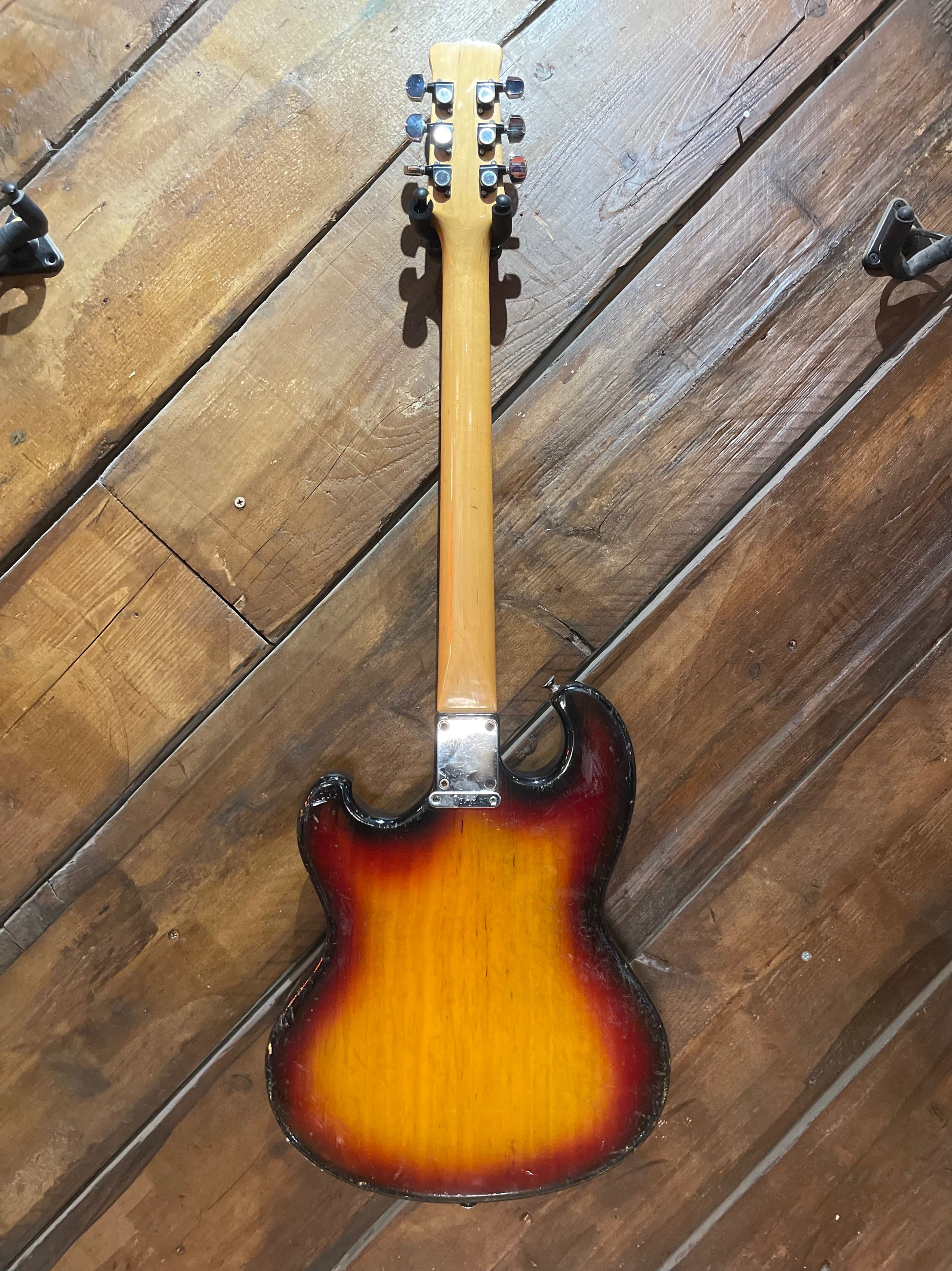 S/H 1970s Shergold Masquerader Solid Body Electric Guitar, Sunburst
