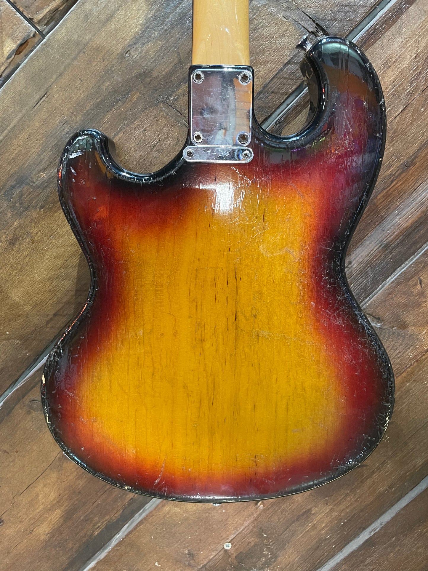 S/H 1970s Shergold Masquerader Solid Body Electric Guitar, Sunburst
