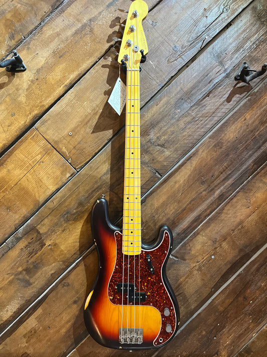 Nash Guitars PB57/63 Electric Bass, Aged Three Tone Sunburst