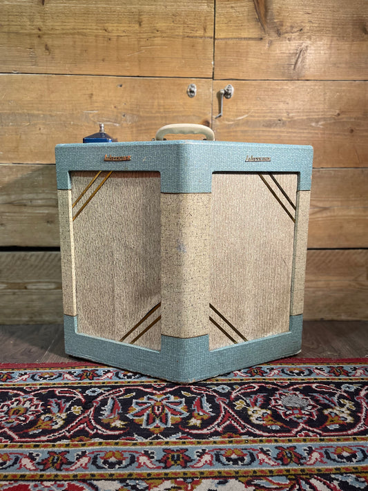 S/H 1960 Watkins Dominator MK1 17 Watt Valve Combo Amplifier, Turquoise & Cream