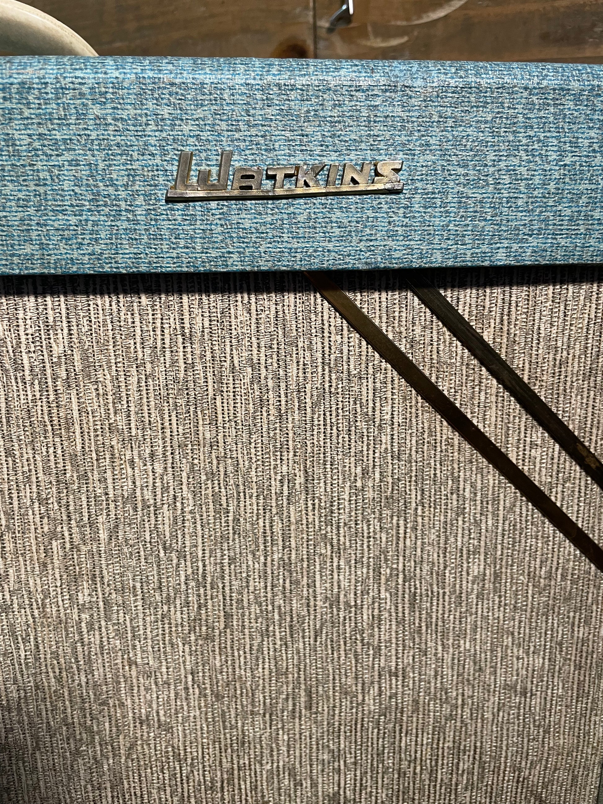 S/H 1960 Watkins Dominator MK1 17 Watt Valve Combo Amplifier, Turquoise & Cream