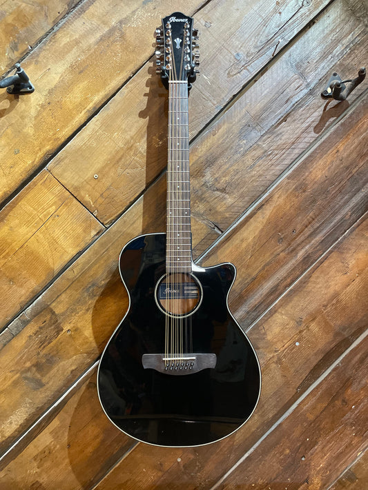 S/H Ibanez AEG5012 12-String Acoustic, Gloss Black