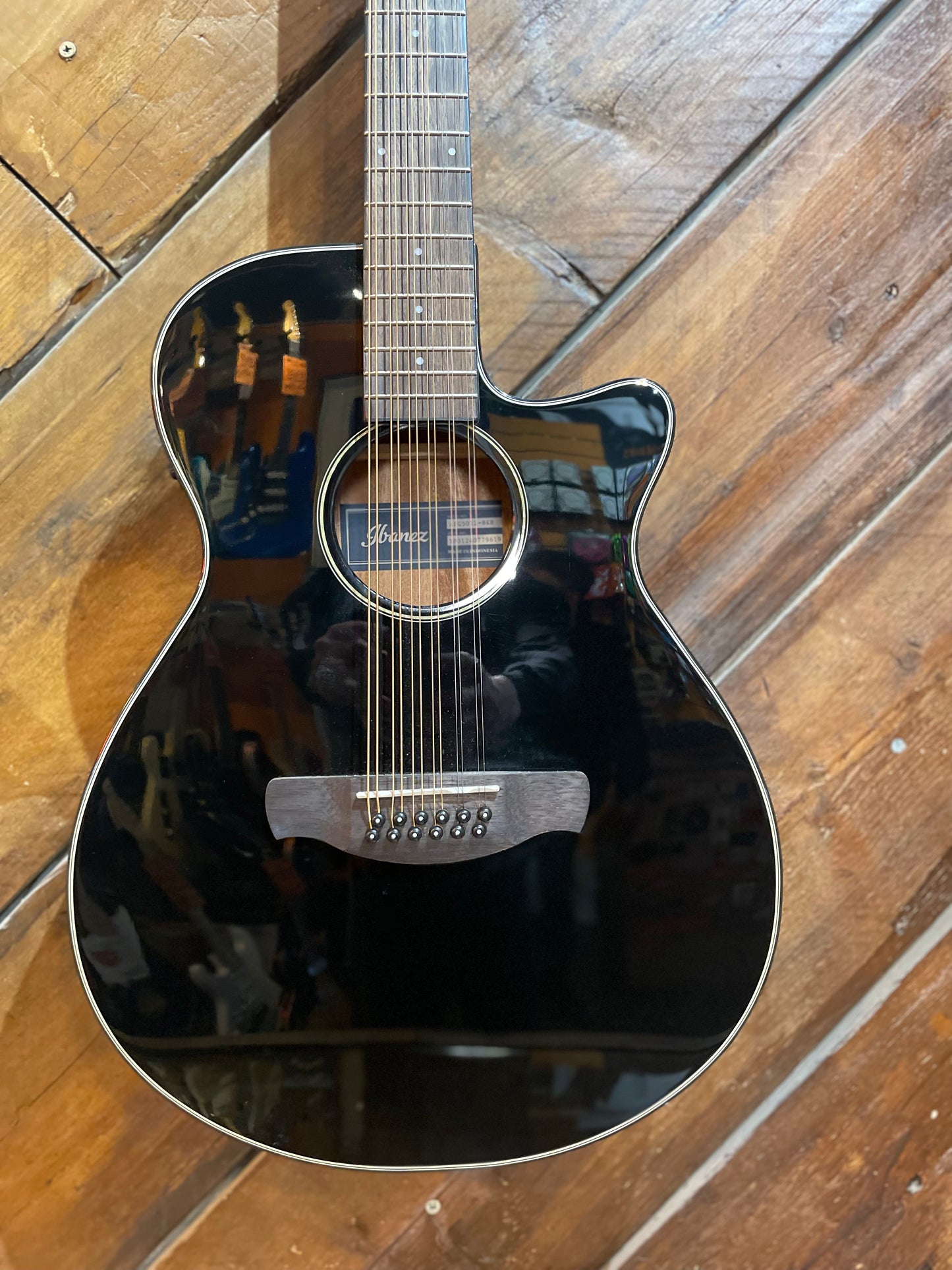 S/H Ibanez AEG5012 12-String Acoustic, Gloss Black