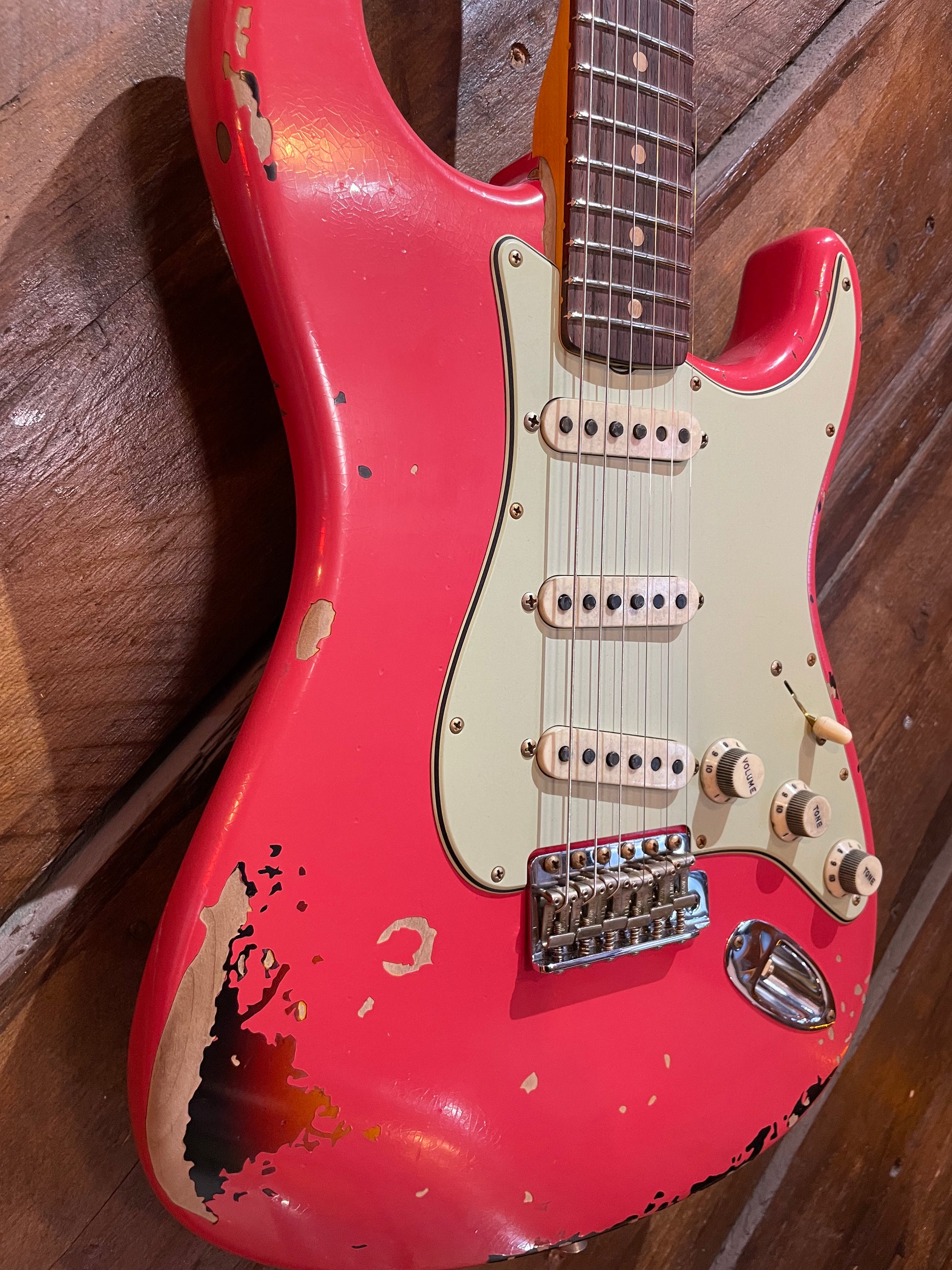 Fender Custom Shop Michael Landau Signature 1963 Stratocaster, Fiesta Red Over Sunburst