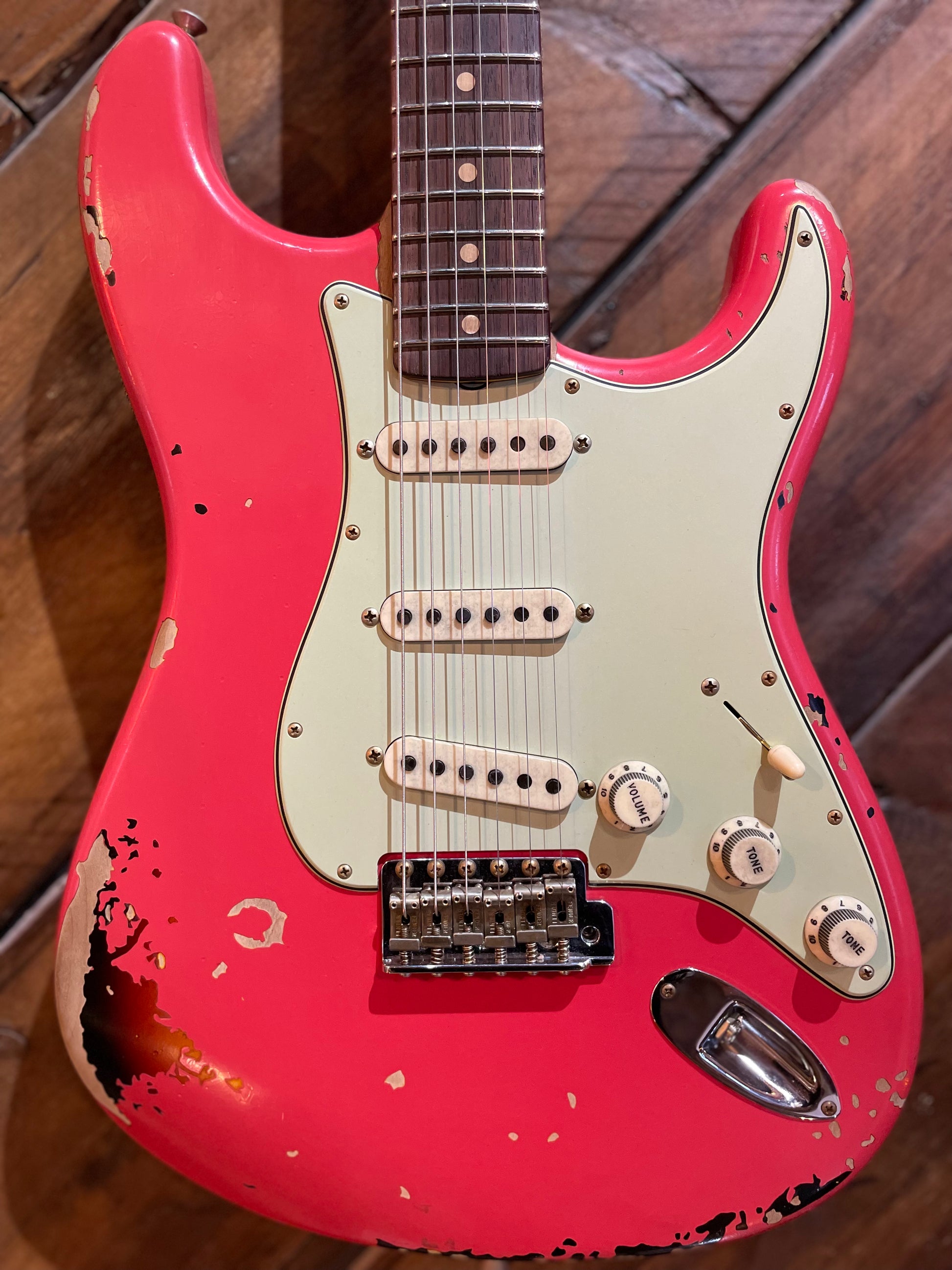 Fender Custom Shop Michael Landau Signature 1963 Stratocaster, Fiesta Red Over Sunburst