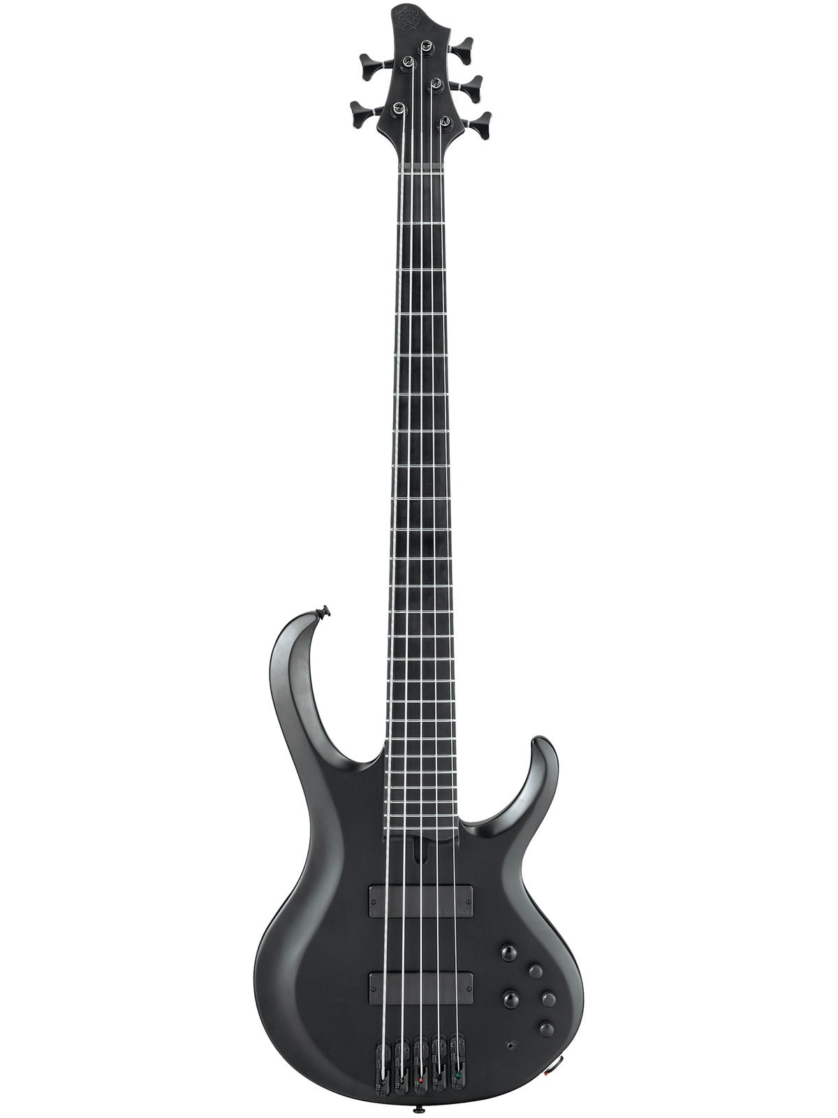 Ibanez BTB625EX 5-String Electric Bass, Black Flat