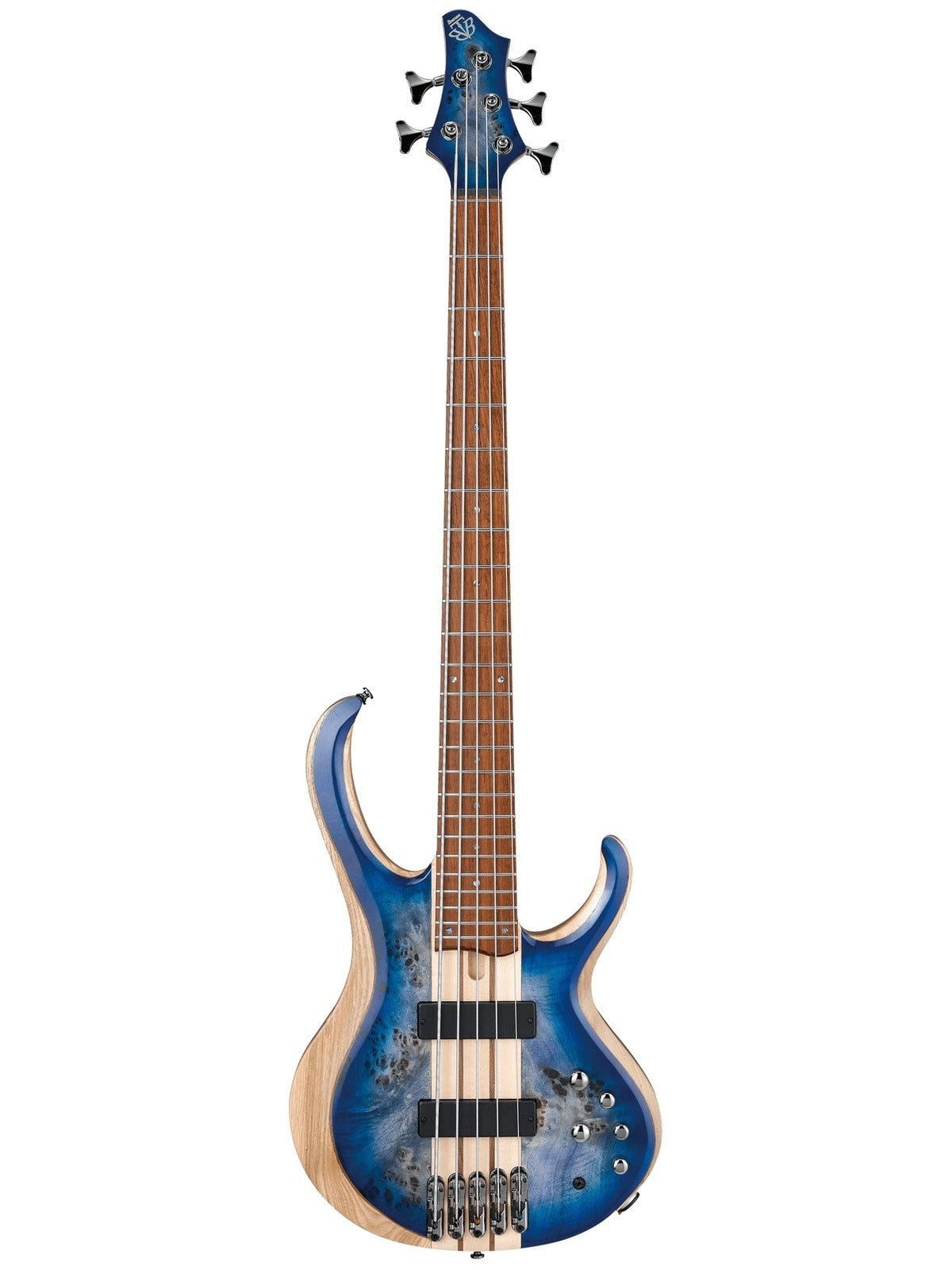 Ibanez BTB845 5-String Electric Bass, Cerulean Blue Burst