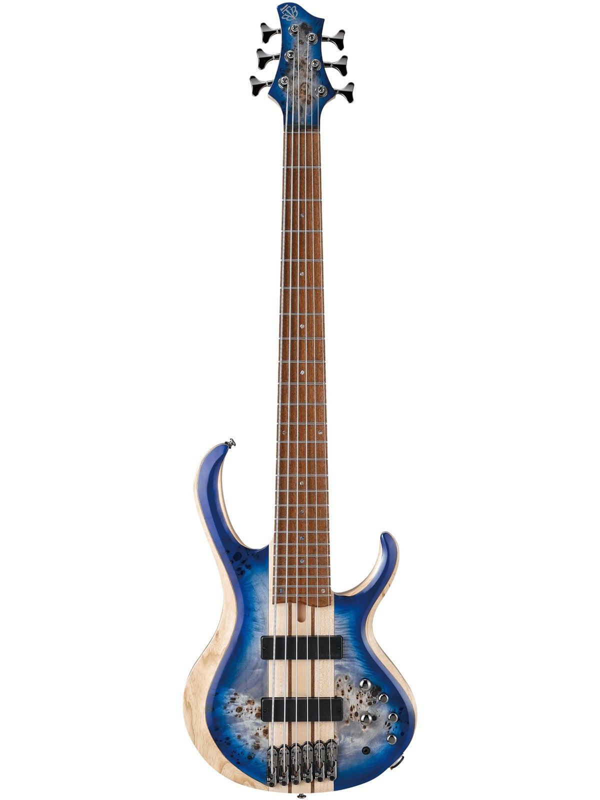 Ibanez BTB846 6-String Electric Bass, Cerulean Blue Burst Low Gloss