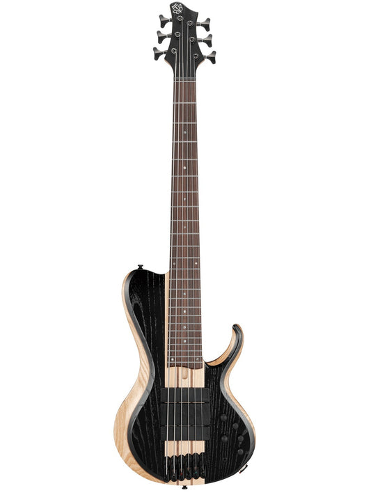 Ibanez BTB866SC 6-String Electric Bass, Weathered Black Low Gloss