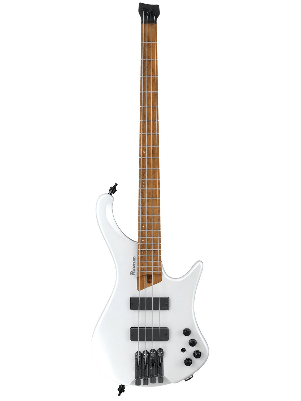 Ibanez EHB1000 4-String Headless Fretless Electric Bass, Pearl White Matte
