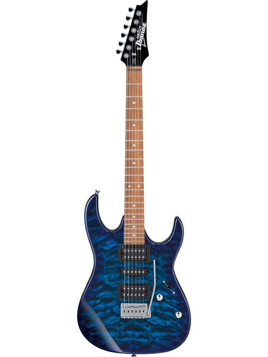 Ibanez GRX70QA, Transparent Blue Burst